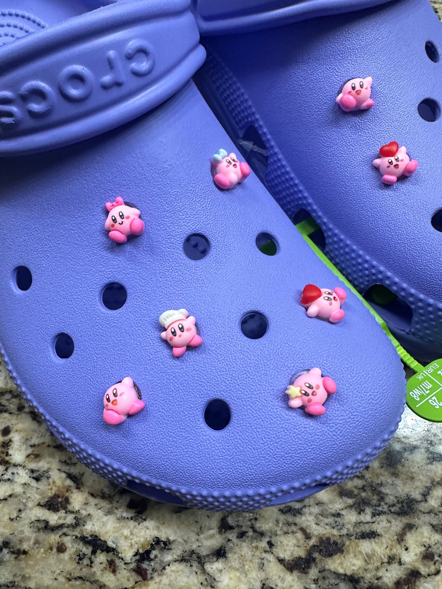 Kirb shoe charms | Kirb | Poyo| Dreamland| Super smash| Kawaii | Pink | aesthetic| cute | Shoe Charms |