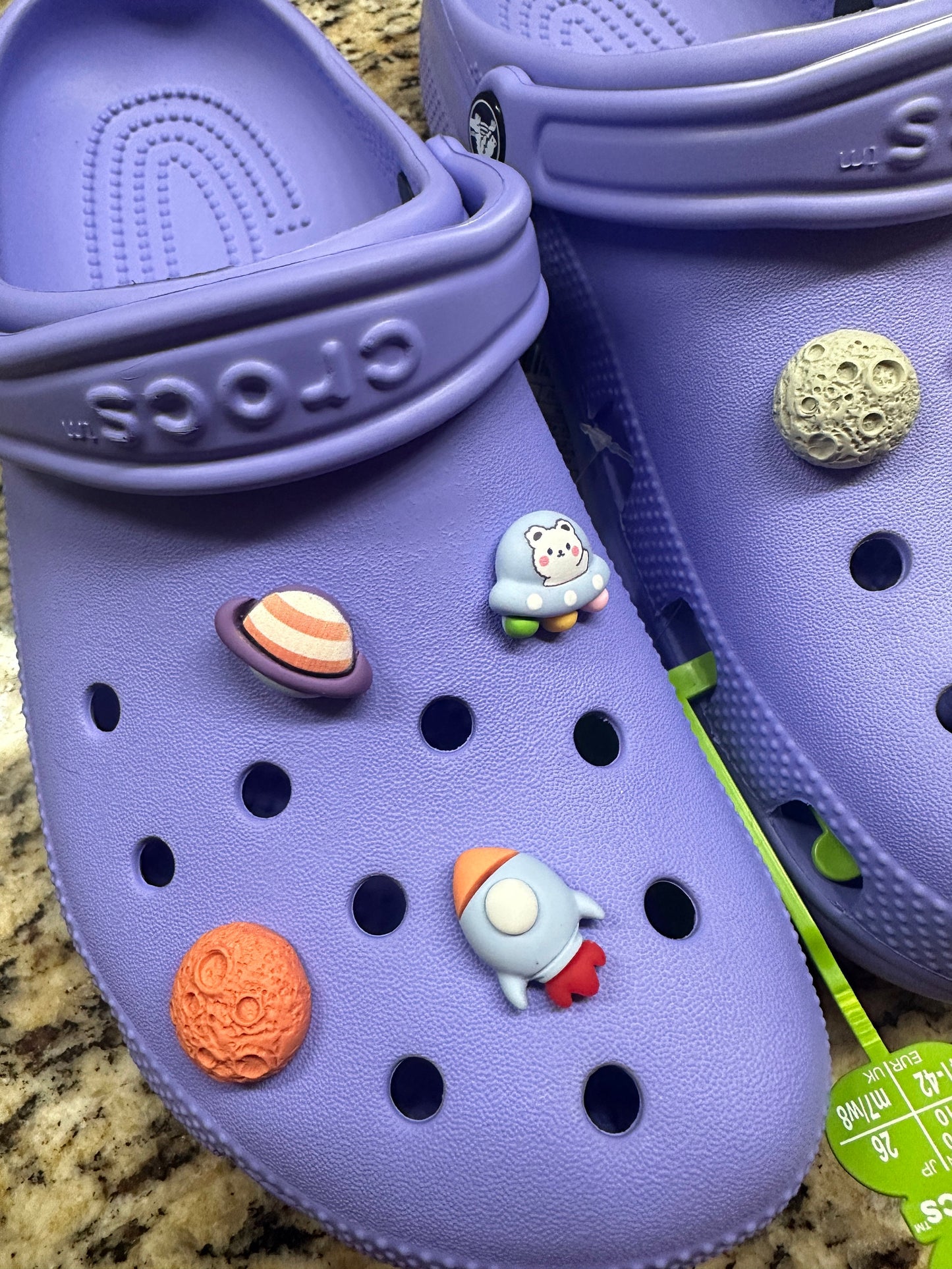 Shoe charms | Space| Outer space| Galaxy| Mars| Planet Earth| Astronaut| Space exploration| UFO| Gifts for boys |
