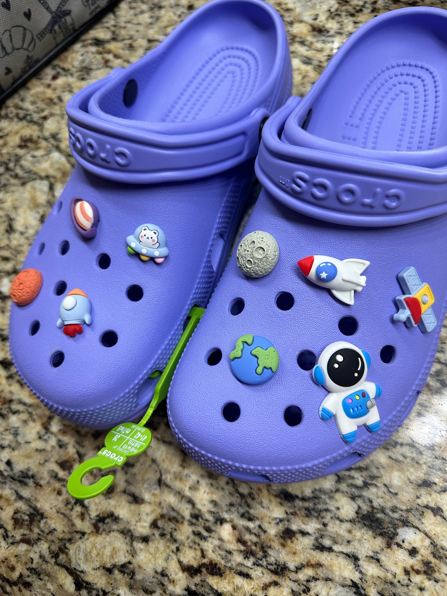 Shoe charms | Space| Outer space| Galaxy| Mars| Planet Earth| Astronaut| Space exploration| UFO| Gifts for boys |