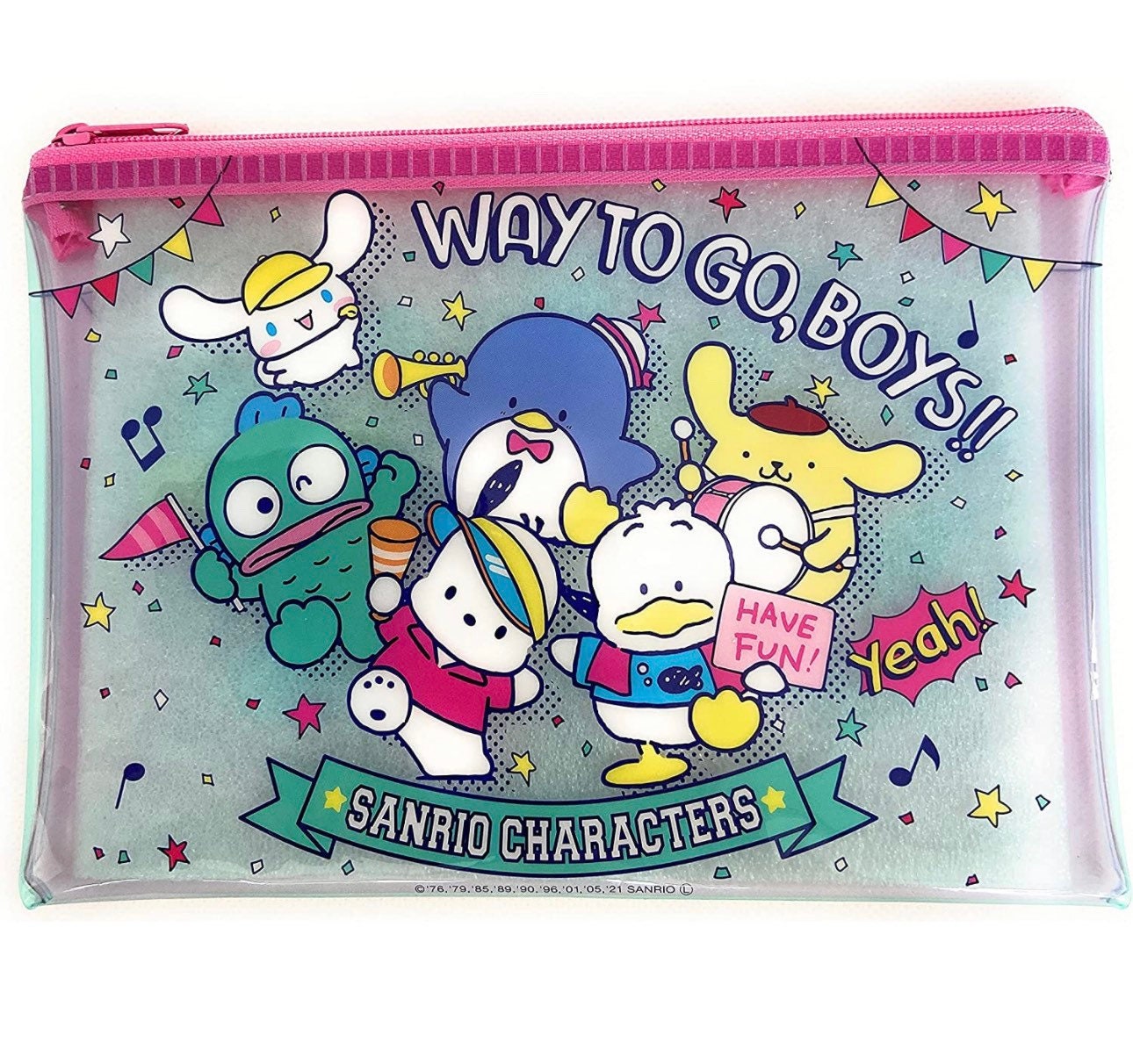 Clear Vinyl Pouches | Makeup Pouch | Pencil Pouch I Accessories Pouch | Travel Pouch | Kawaii | Glitter | San |