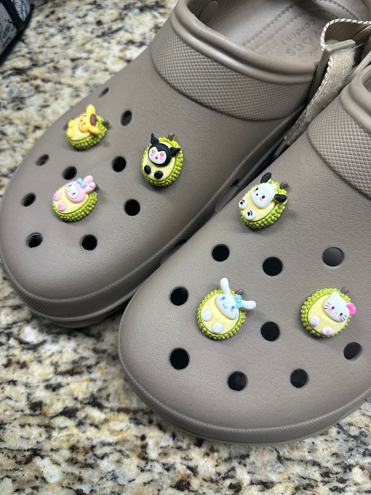 Durian Sanriod | Durian fruit shoe charms | Jackfruit charm | shoe charms | Kawaii fruits | Sanriod | Jack Fruit | Tropical | Kawaii
