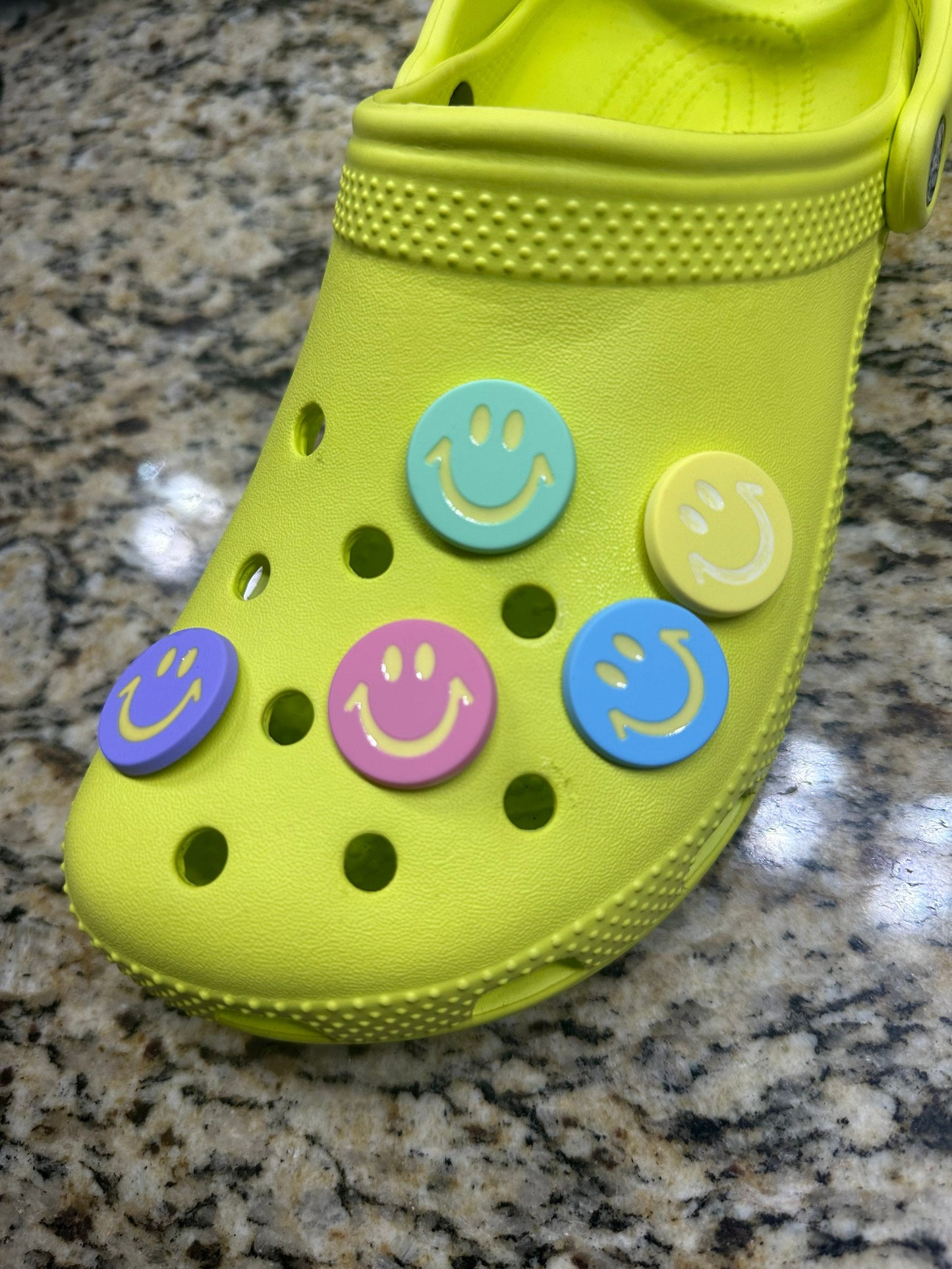 Smiles | shoe charms | happy | happy faces | pastel | cute gifts | smile | happy charms |