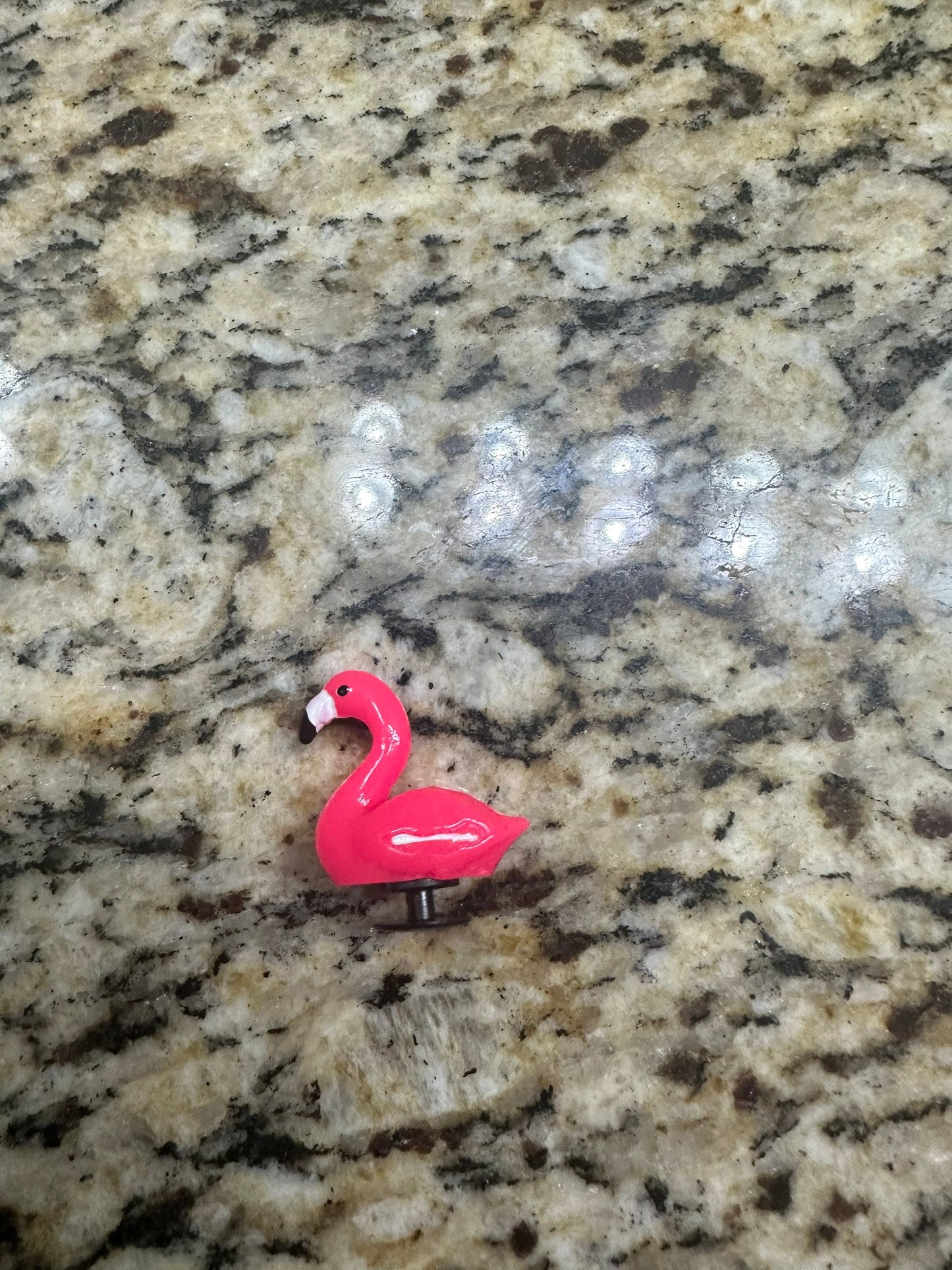 Flamingos! | flocking | Shoe charms | flamingo | zoo | pink | cute | Resin charm | pool | flocked | pink birds |
