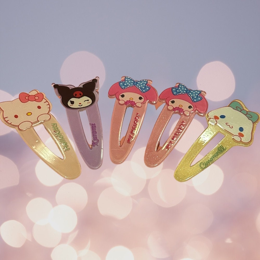 Cute hair clips | Kawaii hair accessories | Cinnmoroll hair clips | Alligator hair clips | Barrettes | Kuromi | My Melody hair clips | Cute
