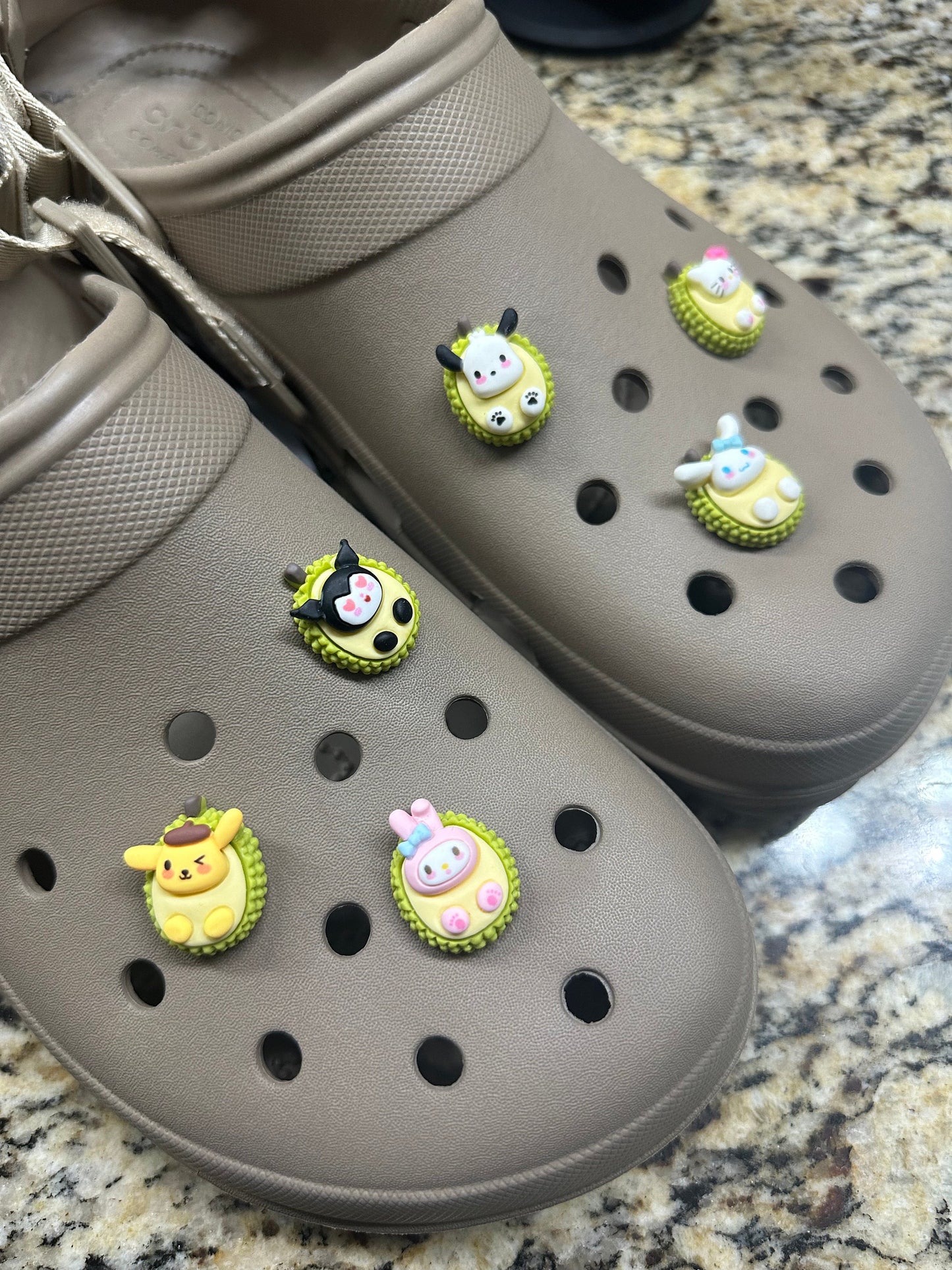 Durian Sanriod | Durian fruit shoe charms | Jackfruit charm | shoe charms | Kawaii fruits | Sanriod | Jack Fruit | Tropical | Kawaii