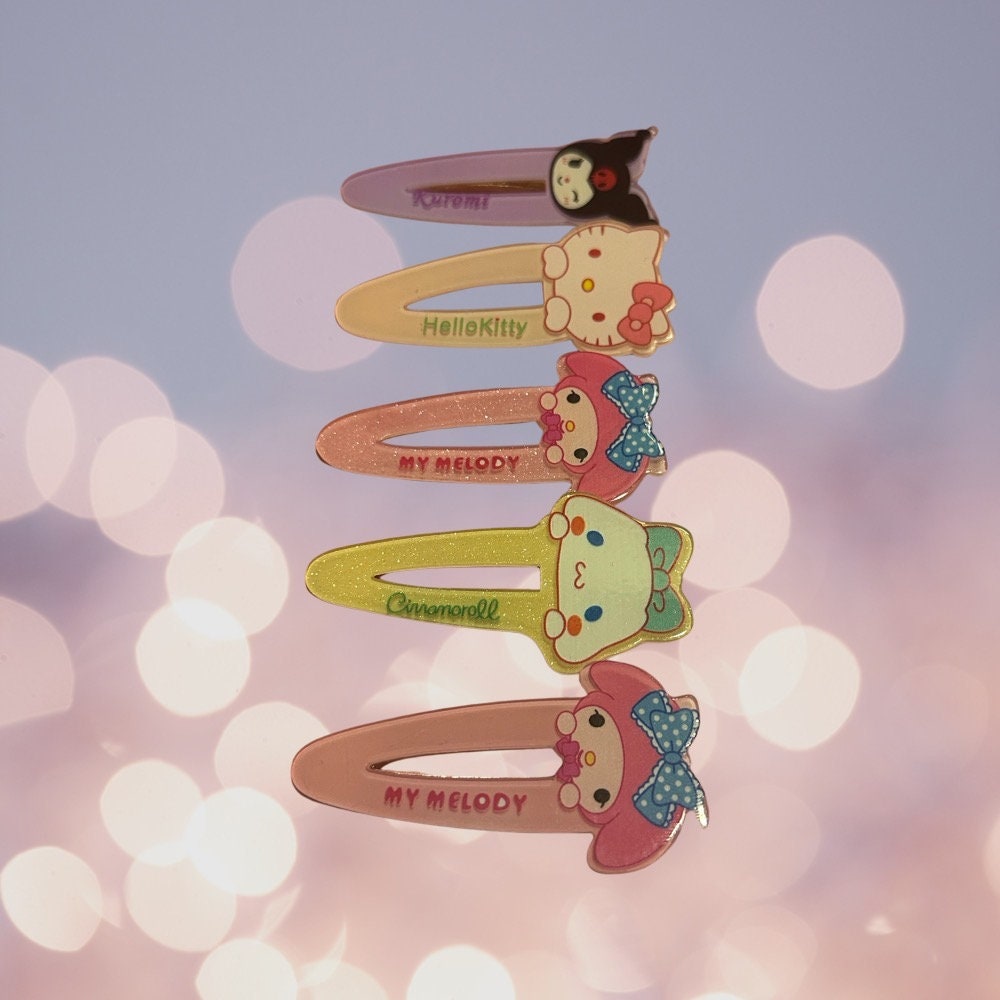 Cute hair clips | Kawaii hair accessories | Cinnmoroll hair clips | Alligator hair clips | Barrettes | Kuromi | My Melody hair clips | Cute