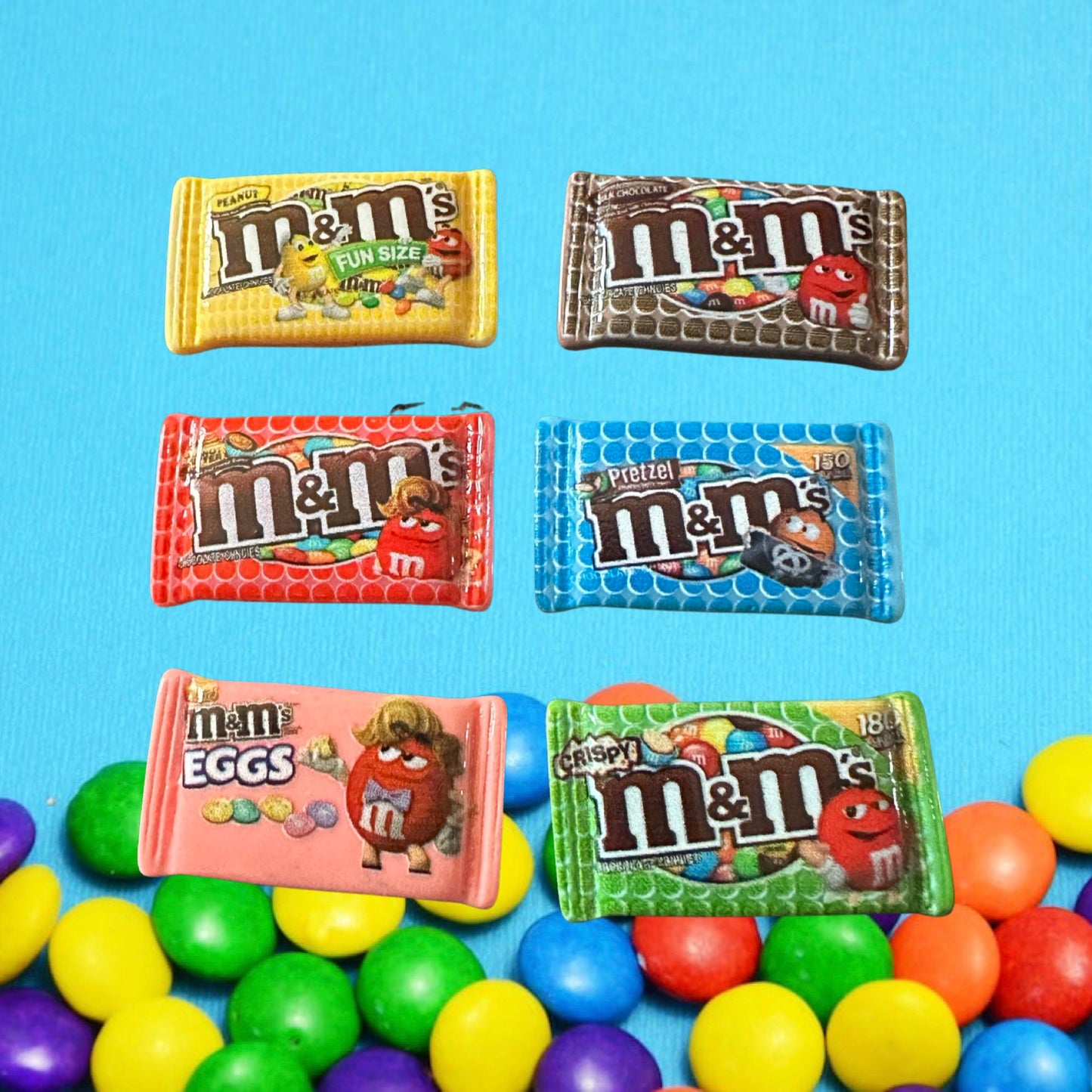 M&M Candy shoe charms | Chocolate candies | Candy charms | MMs | Colorful candy charms | 3d shoe charms | 3d food | Easter eggs