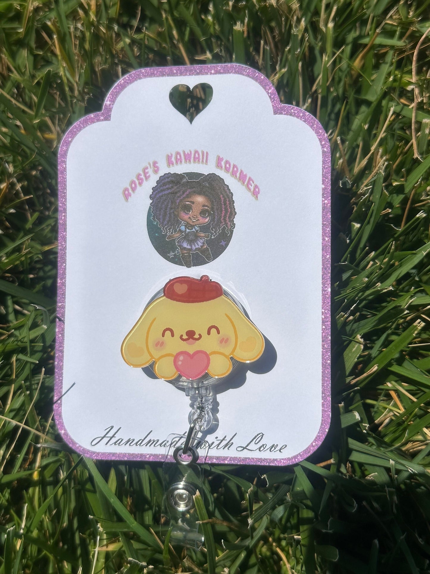 Kawaii |Heart Charm | Badge reels! | Nurse | Student | ID | ID holder | badge pull | dental assistant | RN