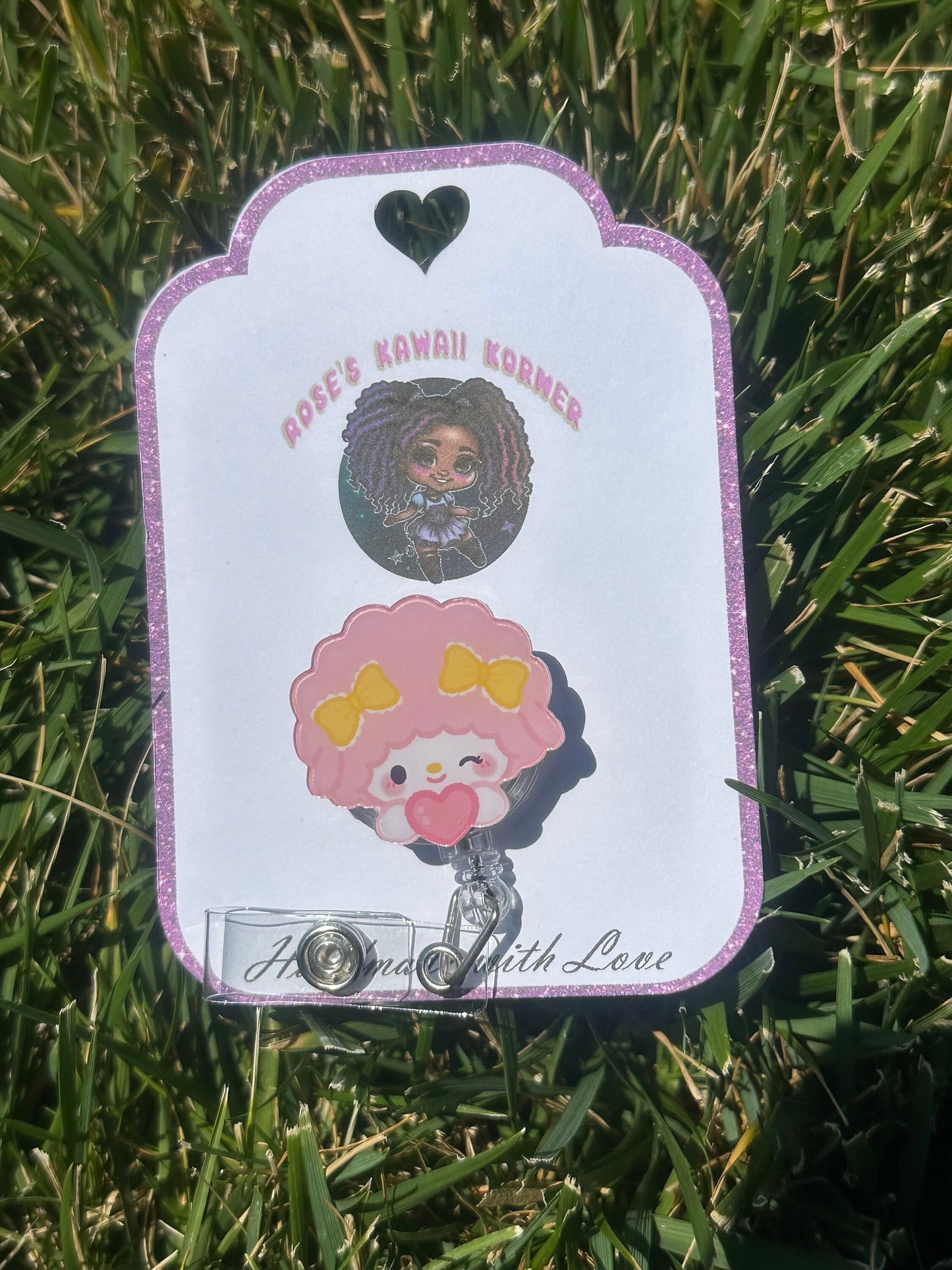 Kawaii |Heart Charm | Badge reels! | Nurse | Student | ID | ID holder | badge pull | dental assistant | RN
