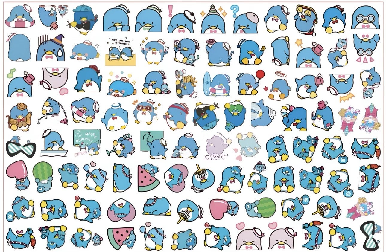 Random tuxedo shoe charms | tux sam | sleepy penguin | shoe charms | kawaii | blue penguin | 1,3,5,10 pcs | Sanri | Sam | tuxedo bird