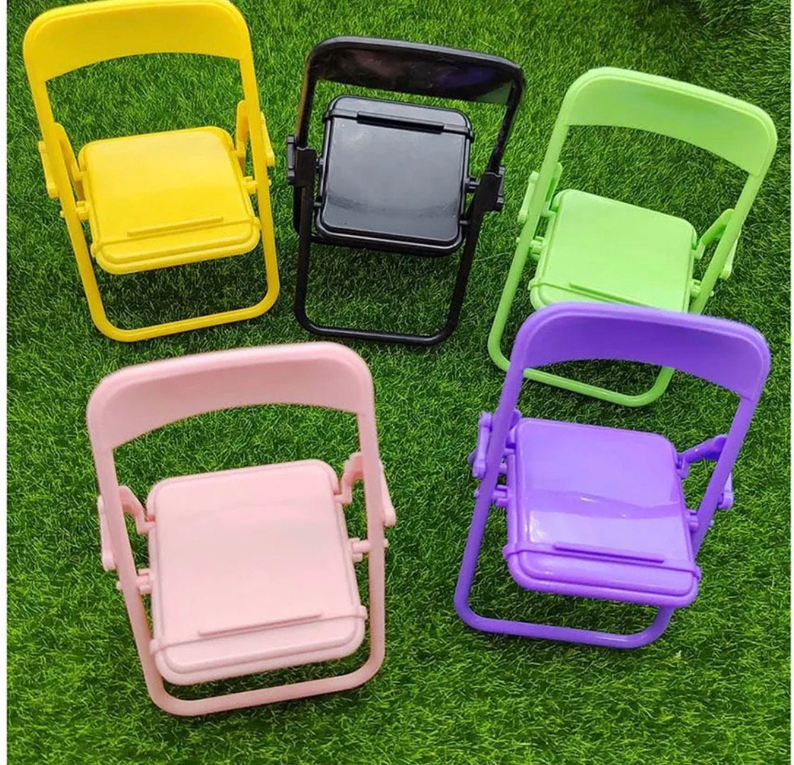 1PC 1:12 Mini Chair Dollhouse Miniature| folding chair | Alabama SmackDown|Dollhouse Furniture | Cell phone holder | Model House Home Decor|