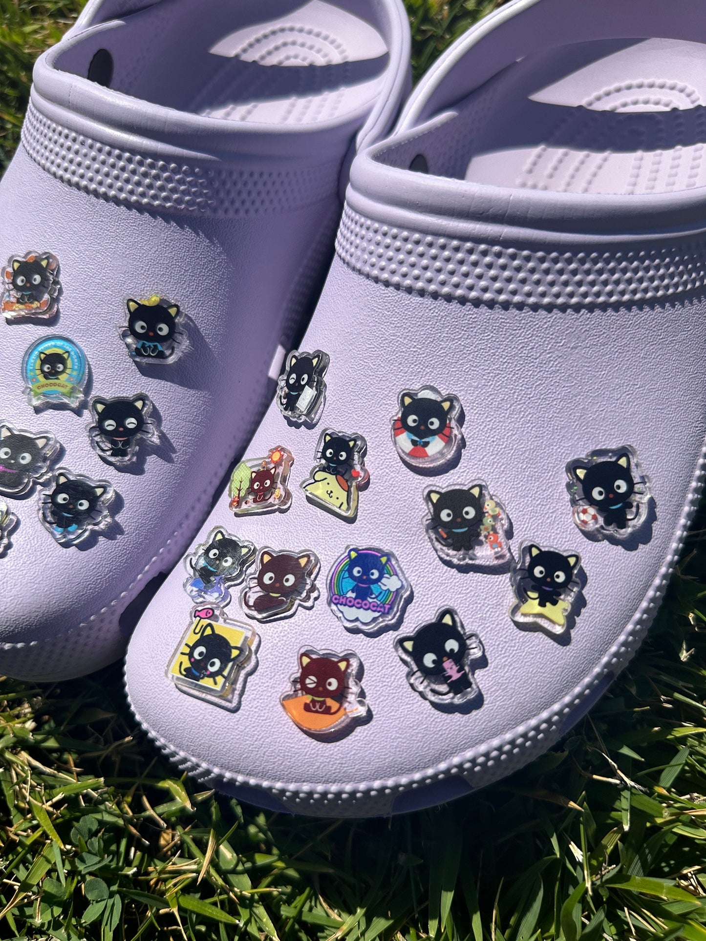 Random Choco ca shoe charms | Chocolate kitty| choccat | shoe charms | kawaii | Black cat | 1,3,5,10 pcs | Sanri | lucky cat | Black kitty|