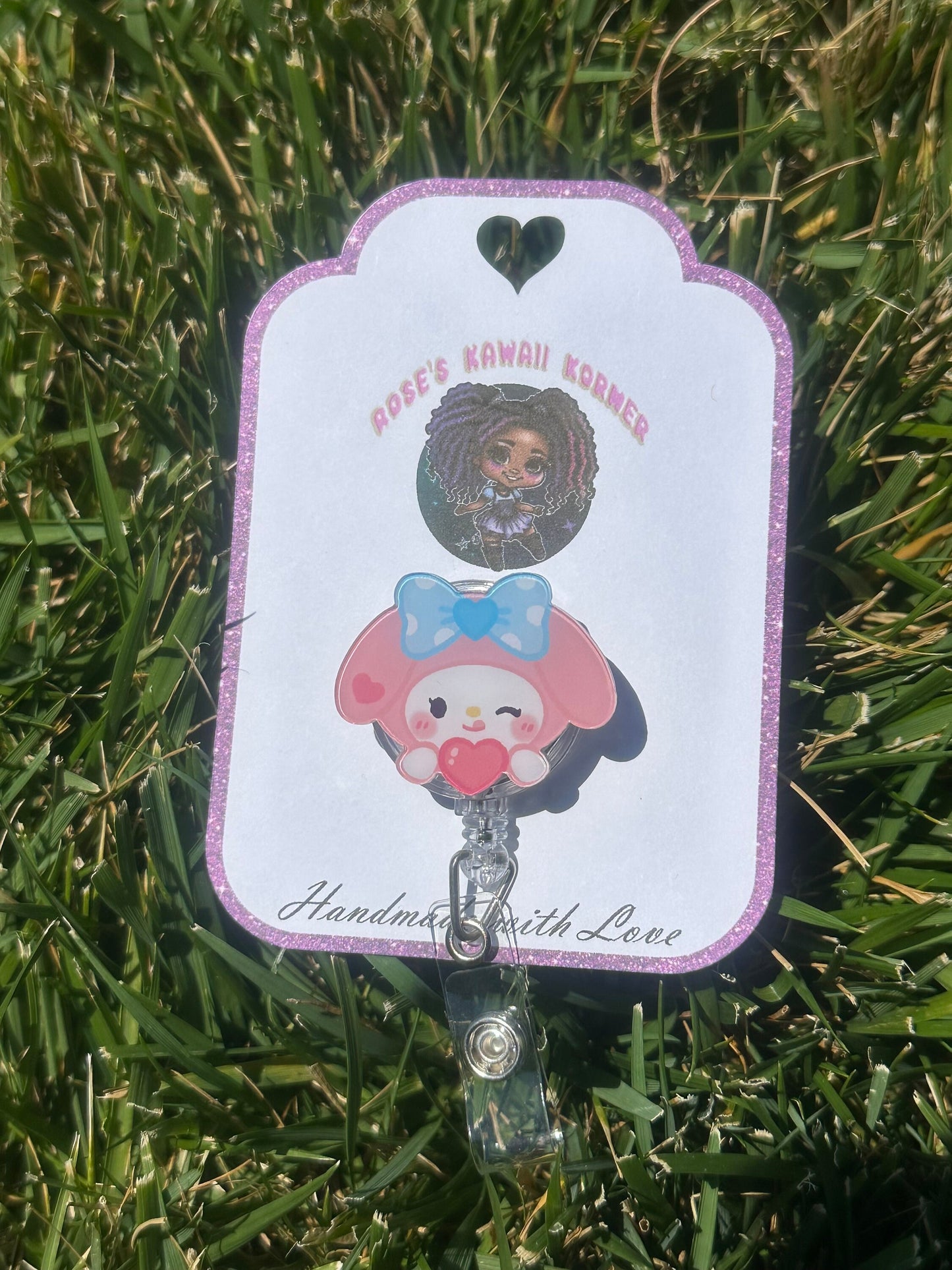 Kawaii |Heart Charm | Badge reels! | Nurse | Student | ID | ID holder | badge pull | dental assistant | RN