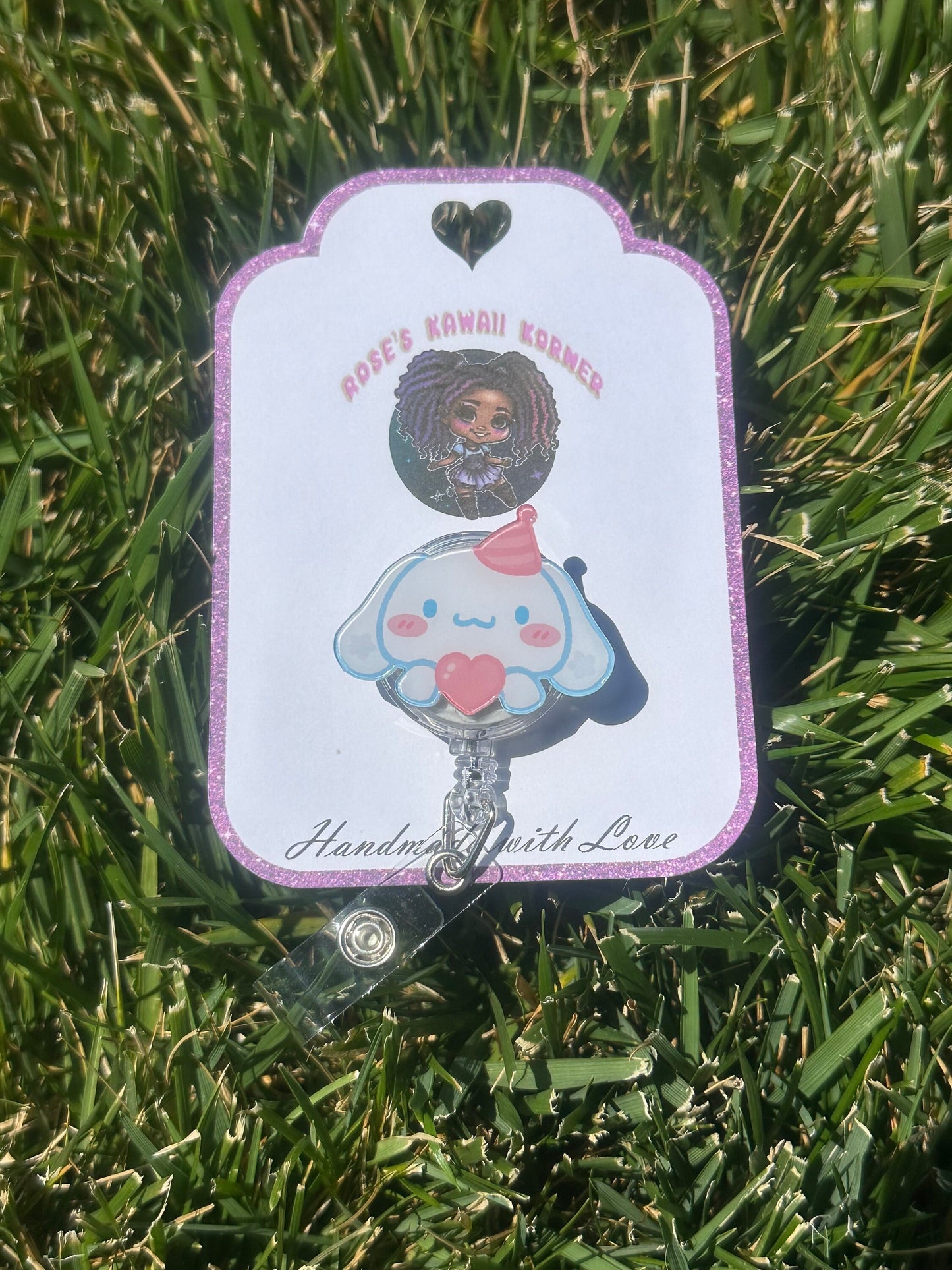 Kawaii |Heart Charm | Badge reels! | Nurse | Student | ID | ID holder | badge pull | dental assistant | RN