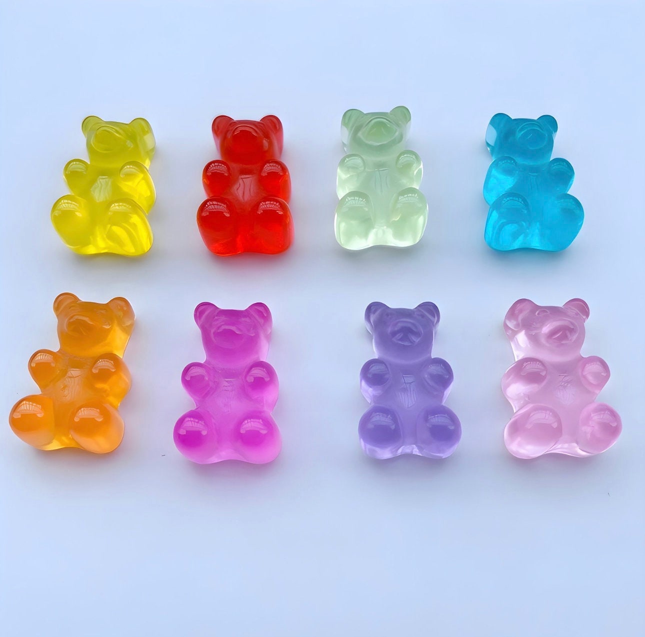 Gummy bear | shoe charms | rainbow bears | jelly resin | shoe charms | KAWAII | gummi bears | candy charms | 3D charms