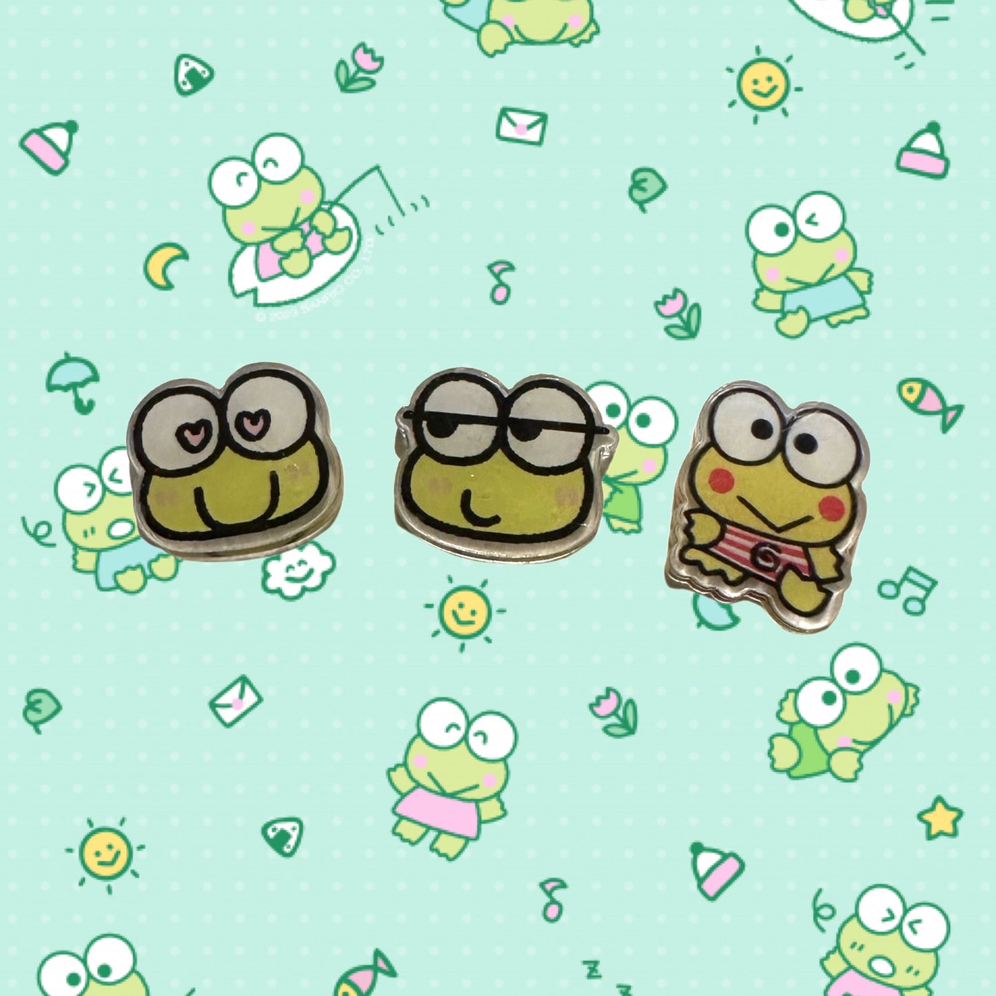 Random kero shoe charms | | Green frog | shoe charms | kawaii | | 1,3,5,10 pcs | Sanri | shy frog | keropi | Frog | San |