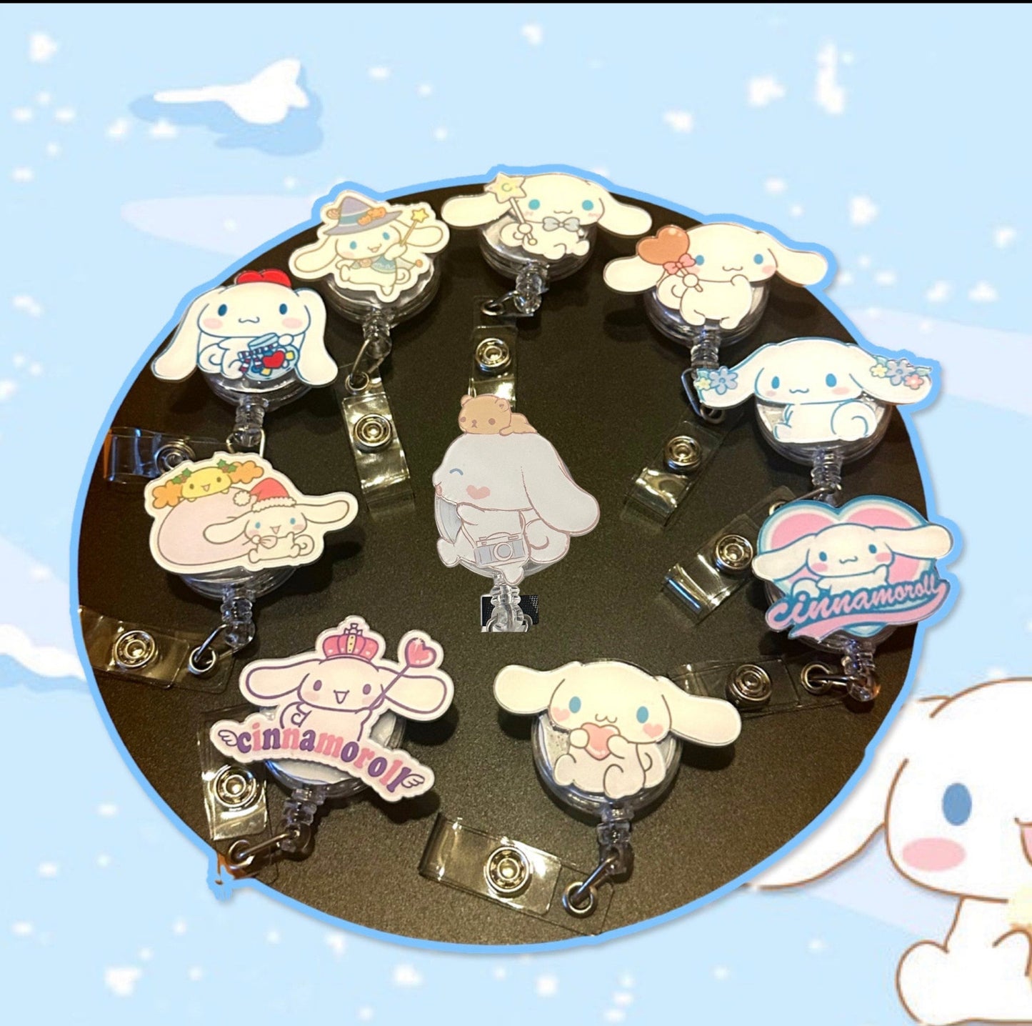 Badge Reel | Carabiner | Nurse | Cinnmoroll | Kawaii | Sanriod | Hkitty | Cute | Student | ID | Nurse | Id Holder |
