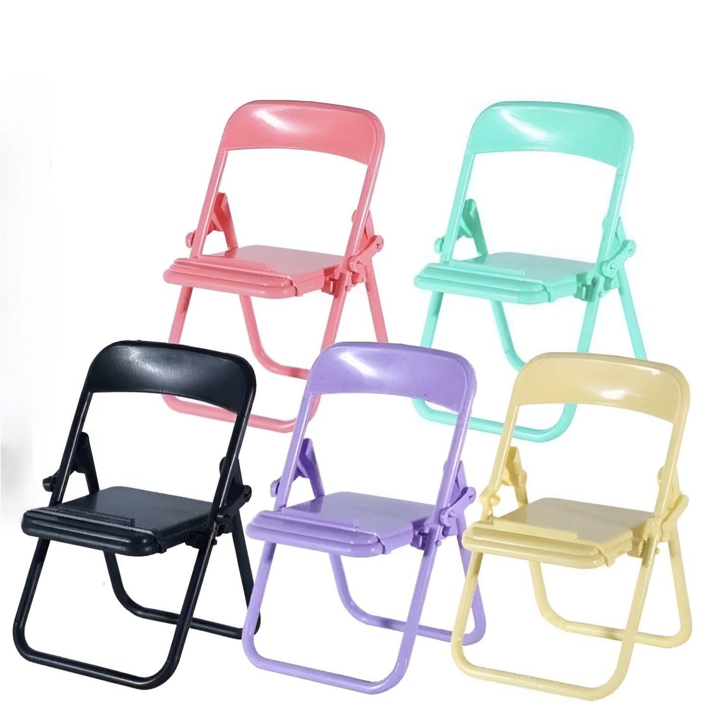 1PC 1:12 Mini Chair Dollhouse Miniature| folding chair | Alabama SmackDown|Dollhouse Furniture | Cell phone holder | Model House Home Decor|