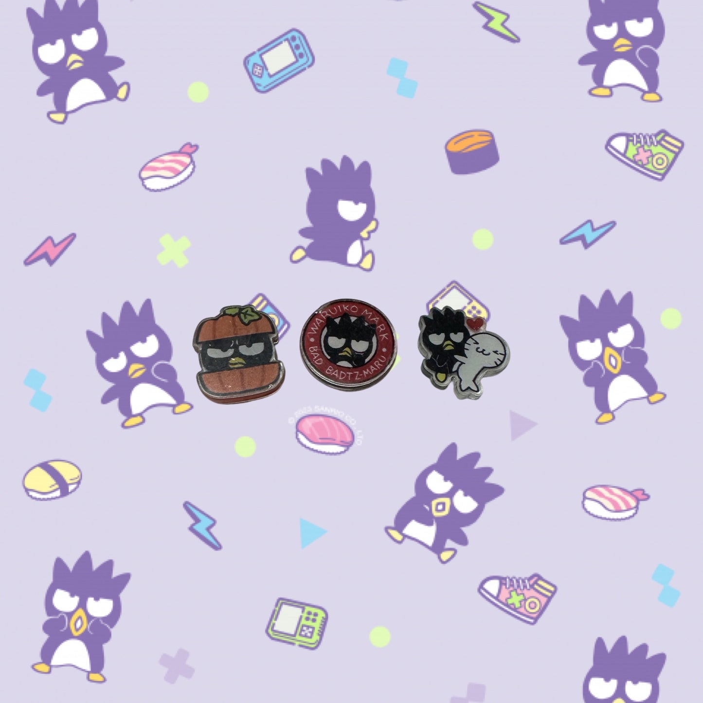 Random Bad pengu shoe charms | Chocolate kitty| bad Maru | shoe charms | kawaii | Black penguin | 1,3,5,10 pcs | Sanri | badtz | maru