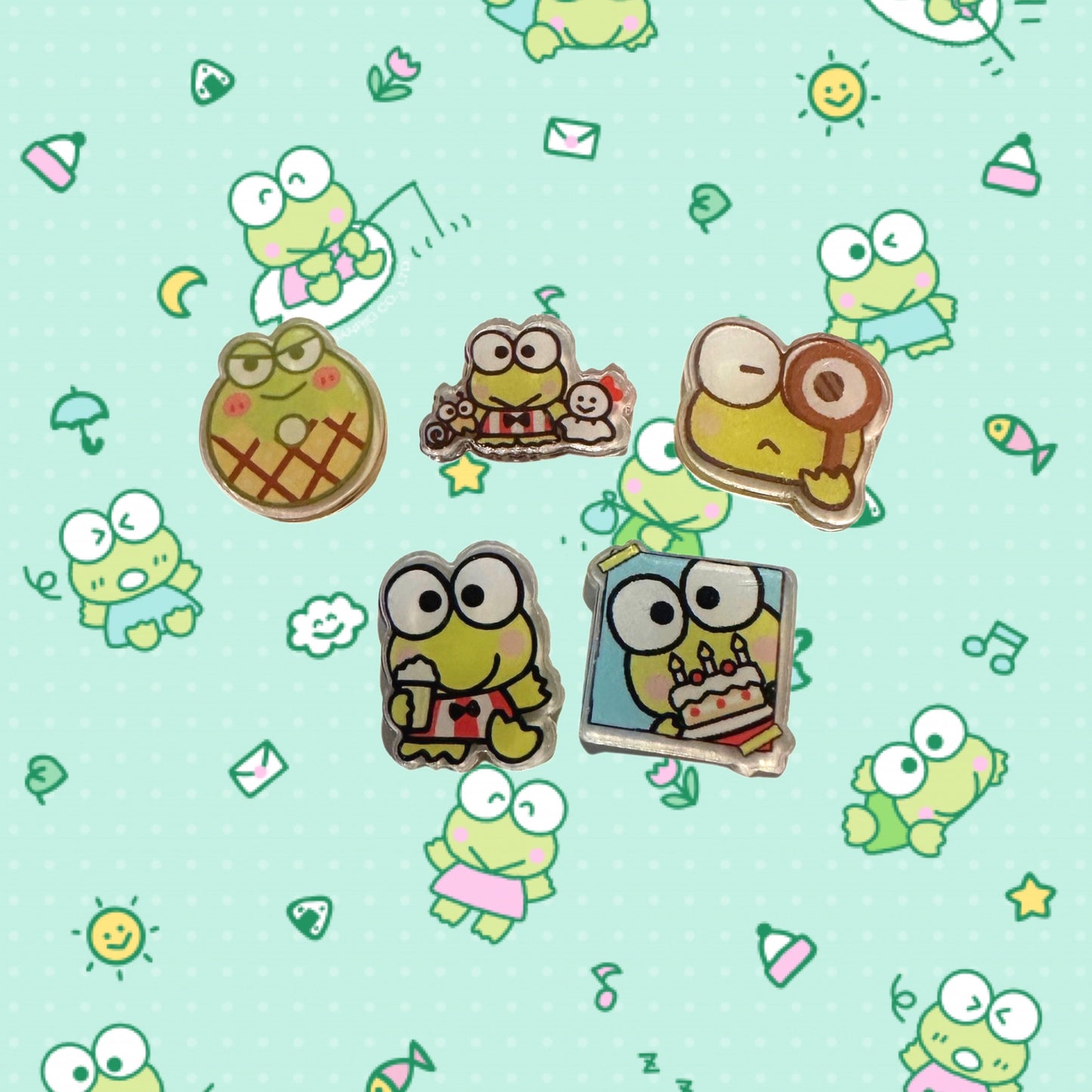 Random kero shoe charms | | Green frog | shoe charms | kawaii | | 1,3,5,10 pcs | Sanri | shy frog | keropi | Frog | San |