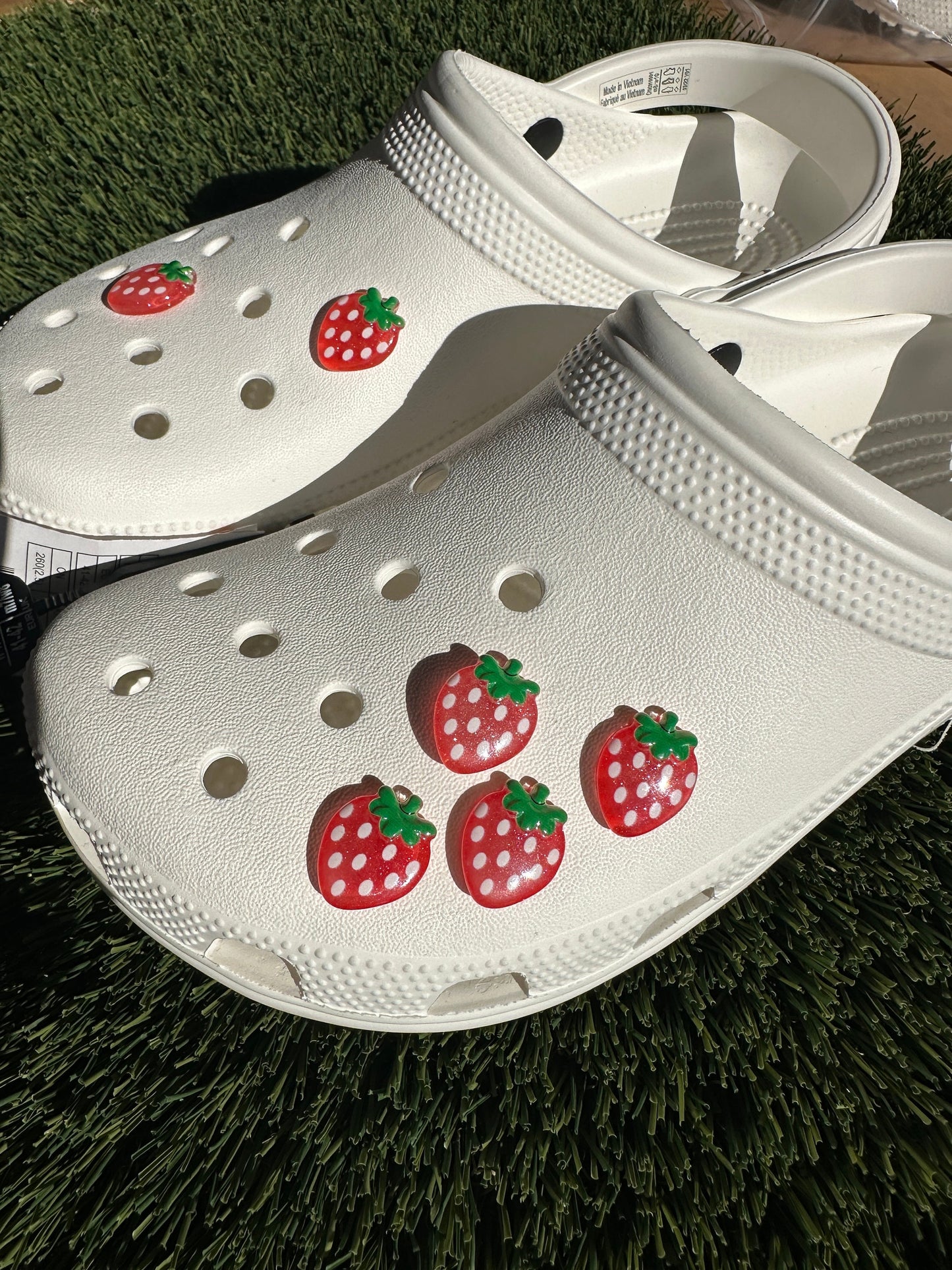 Jelly Strawberry Shoe charms | kawaii aesthetic | Strawberry Jelly | translucent shoe charms | opaque | Jelly | Jelly Charms |