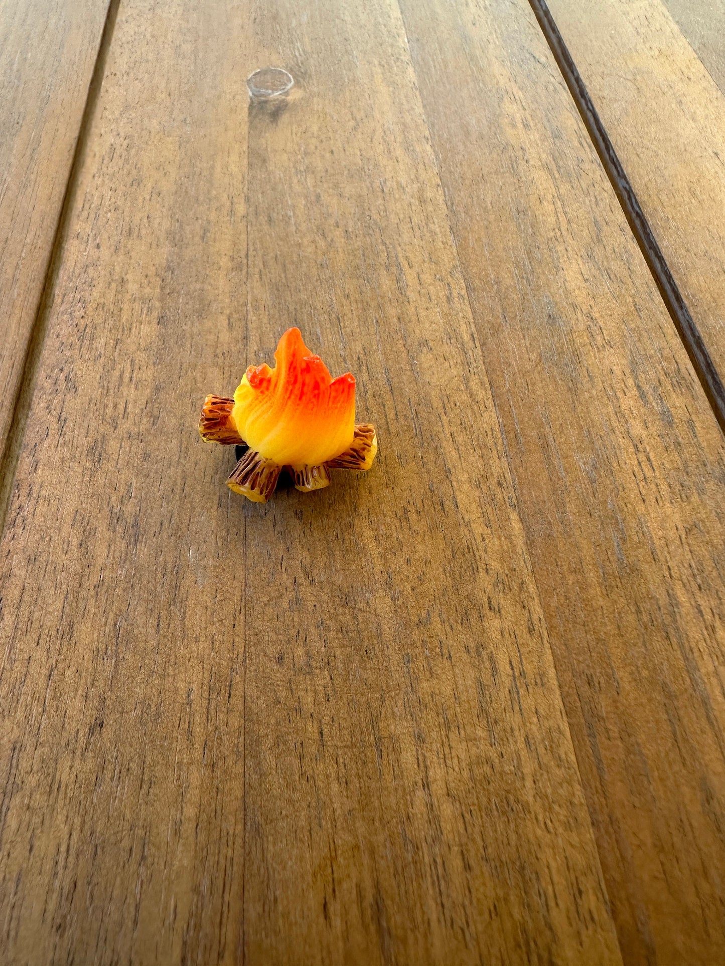 Bonfire shoe charm | tiny flame shoe charm | Campfire charm | Outdoors | Smores | Fire | Fire shoe charm | Bonfire | rubber clog| Camping