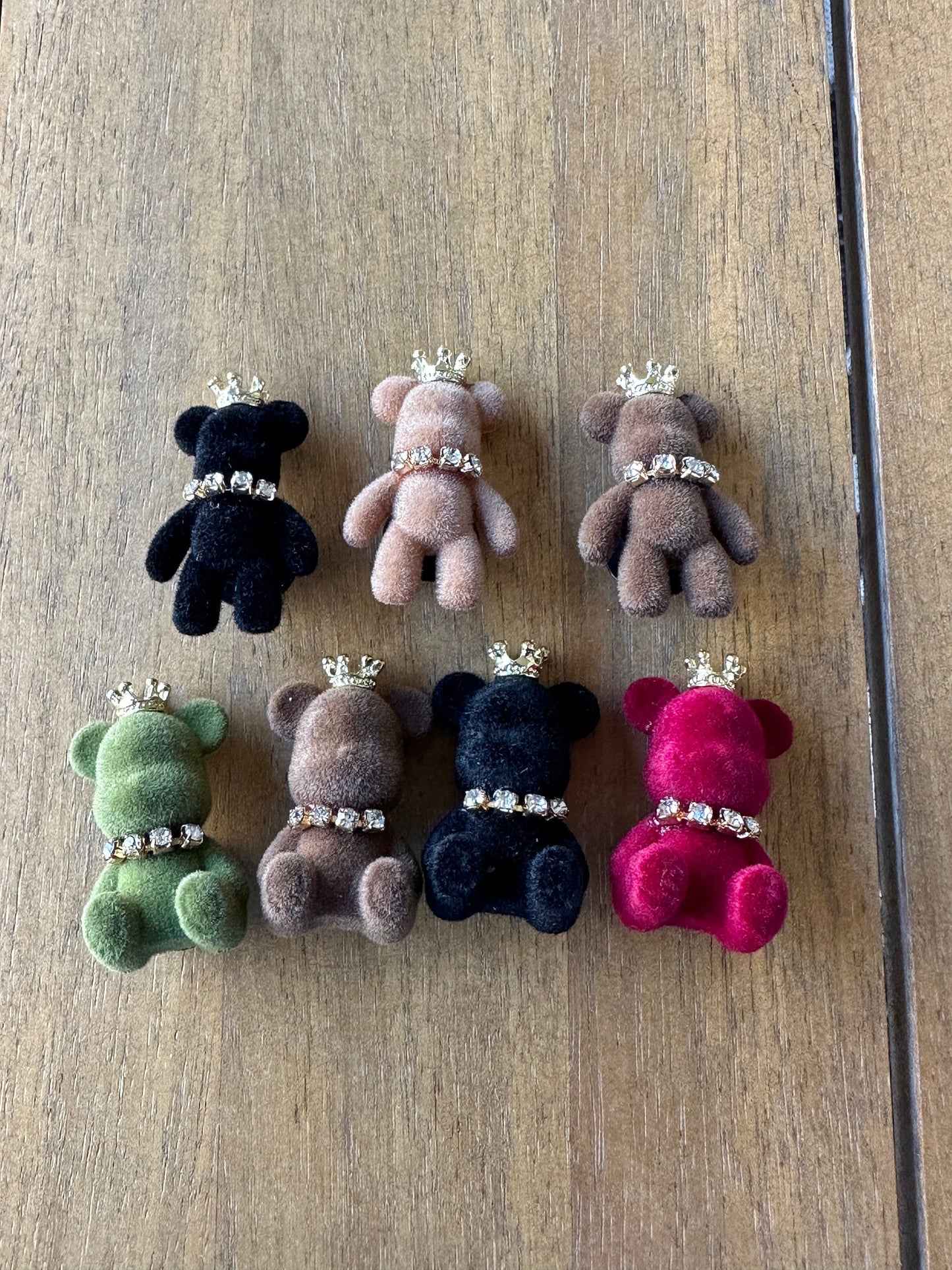 Fuzzy shoe charm | Velvet Bling bears | Bling| Kawaii | Teddy Bear | Shoe charms | Queen bears | Crown | kawaii | Cute | hypebeast | unique