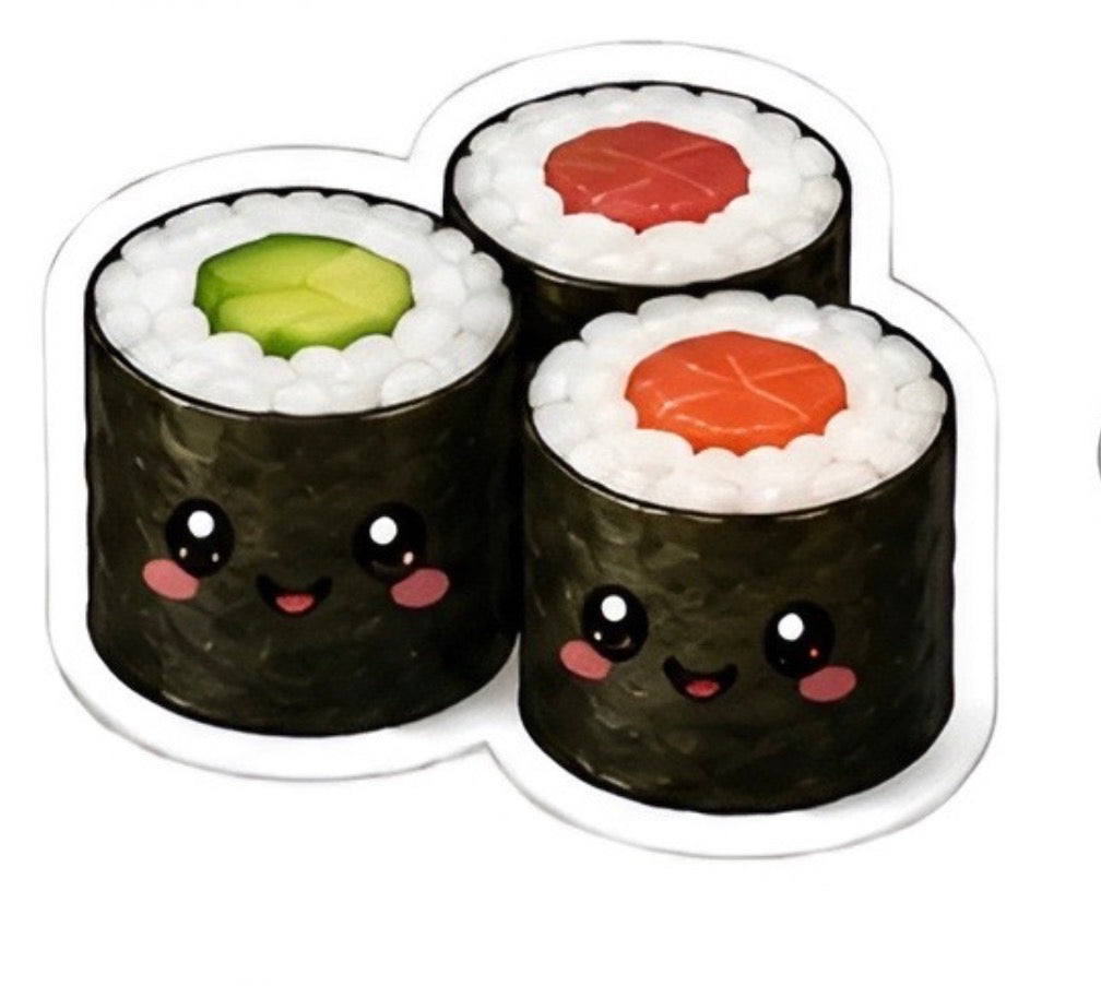🍣 Kawaii Sushi Badge Reels | Cute Sushi Retractable ID Badge Holder | Handmade Acrylic Badge Reel for Nurses, CNAs, Medical Assistants, Lab Techs & Healthcare Workers