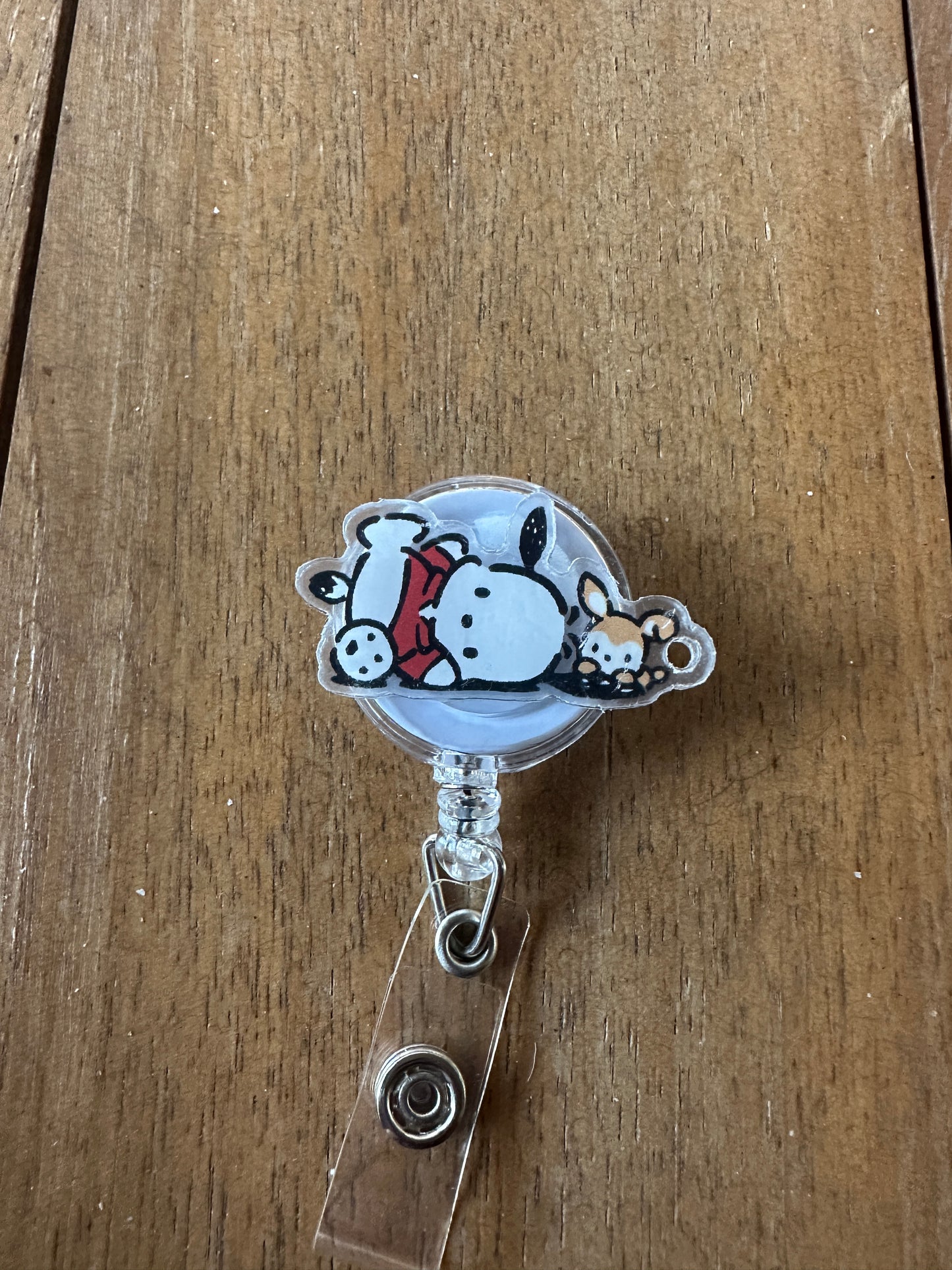 Pochacco badge reel carabiner ID holder ￼