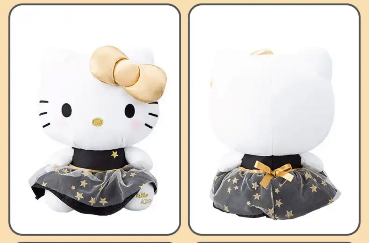 Kawaii Black and gold Kitty and Friends plush