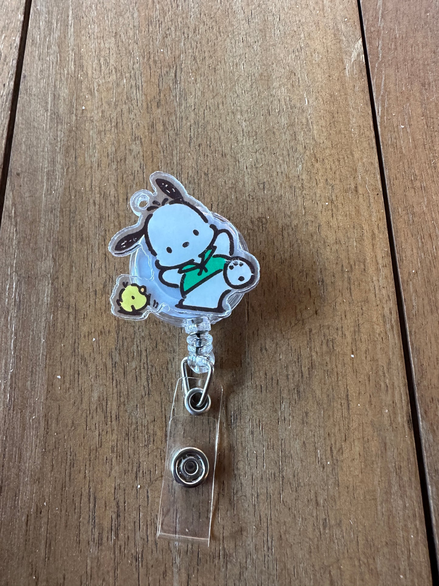 Pochacco badge reel carabiner ID holder ￼