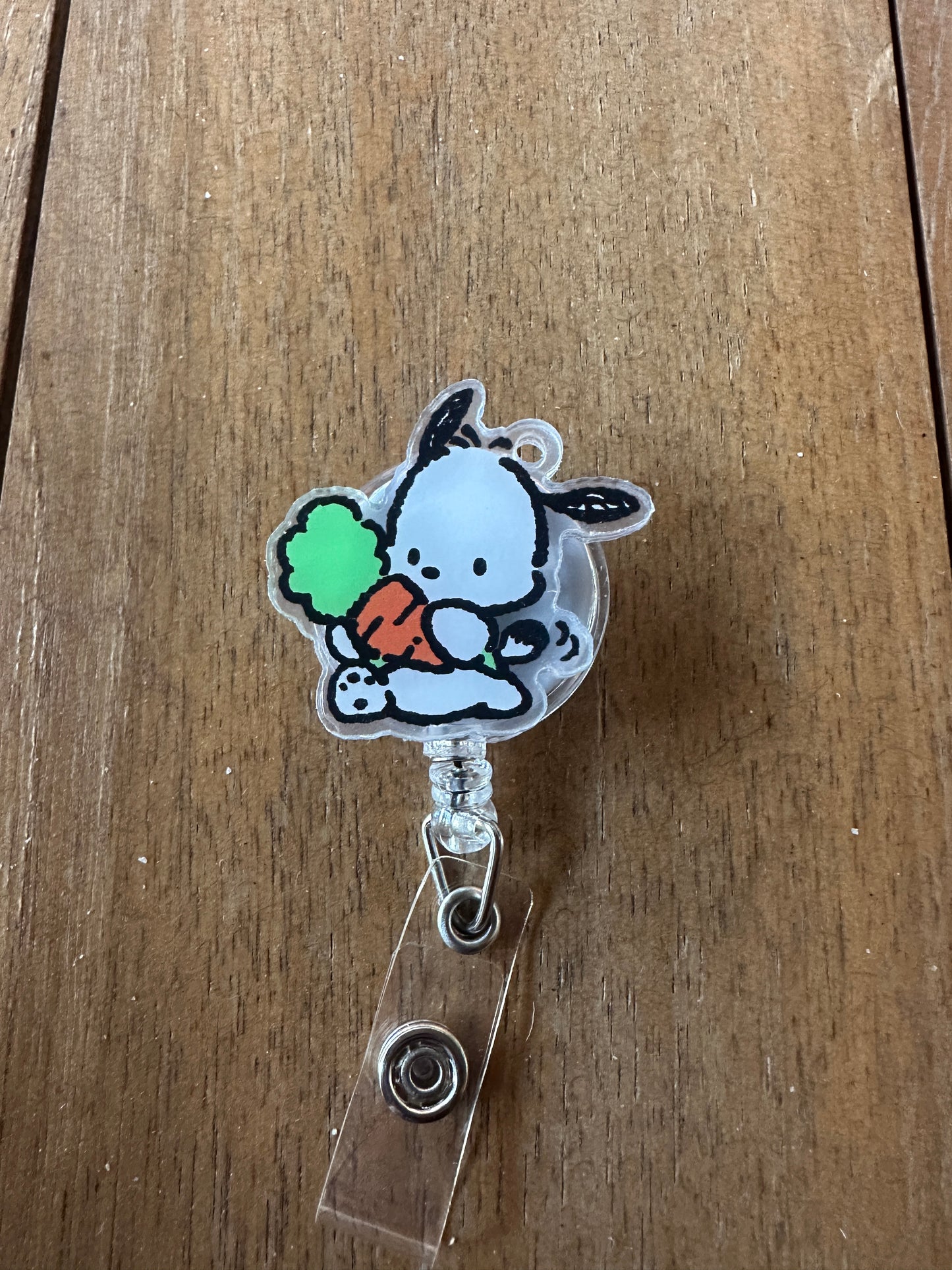 Pochacco badge reel carabiner ID holder ￼