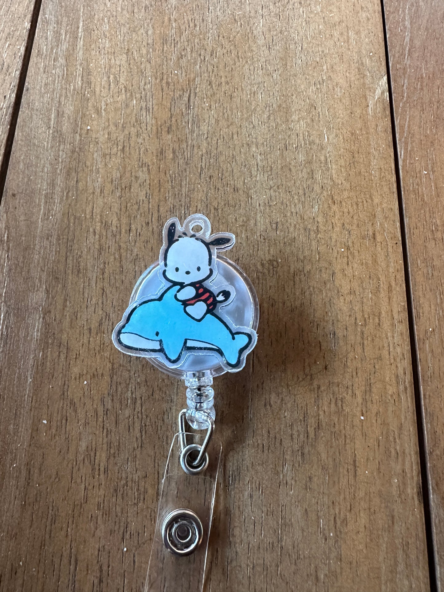 Pochacco badge reel carabiner ID holder ￼