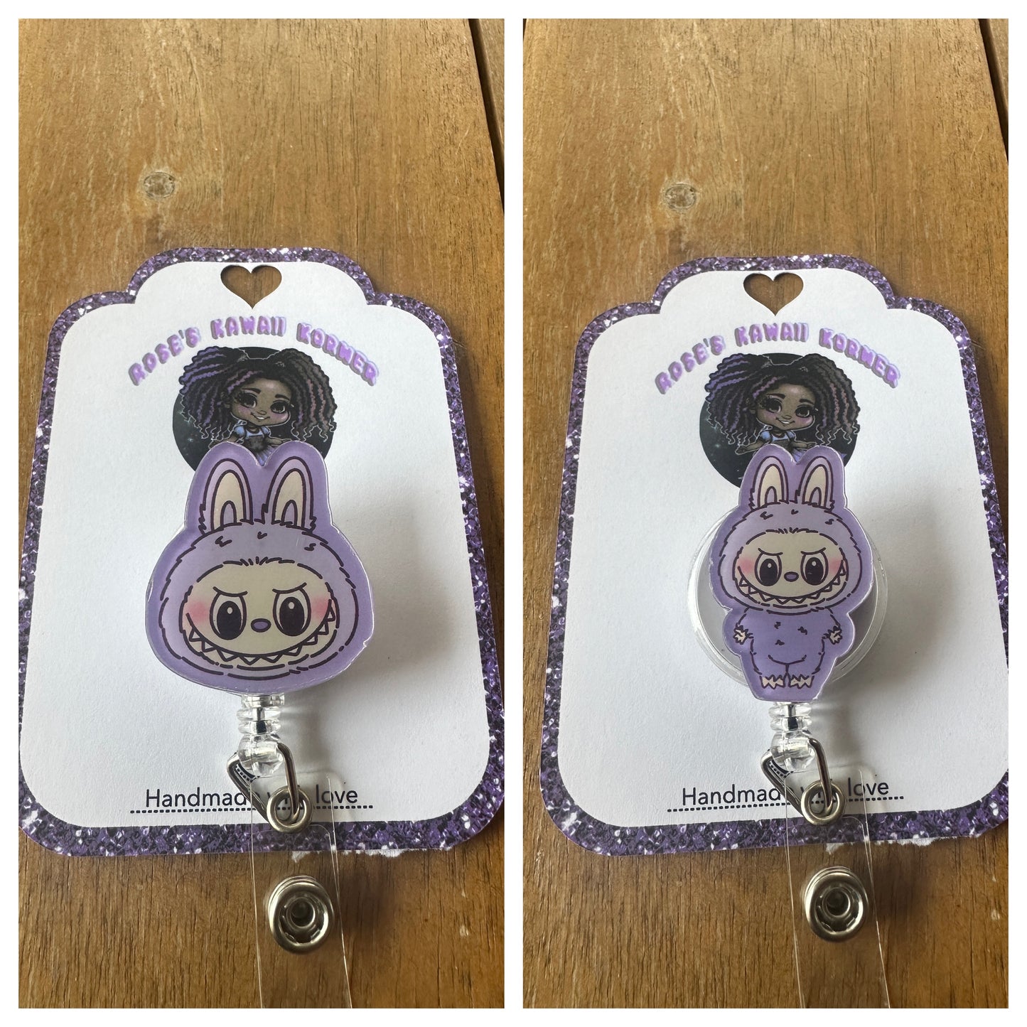 Labubu Badge Reel ID Holder