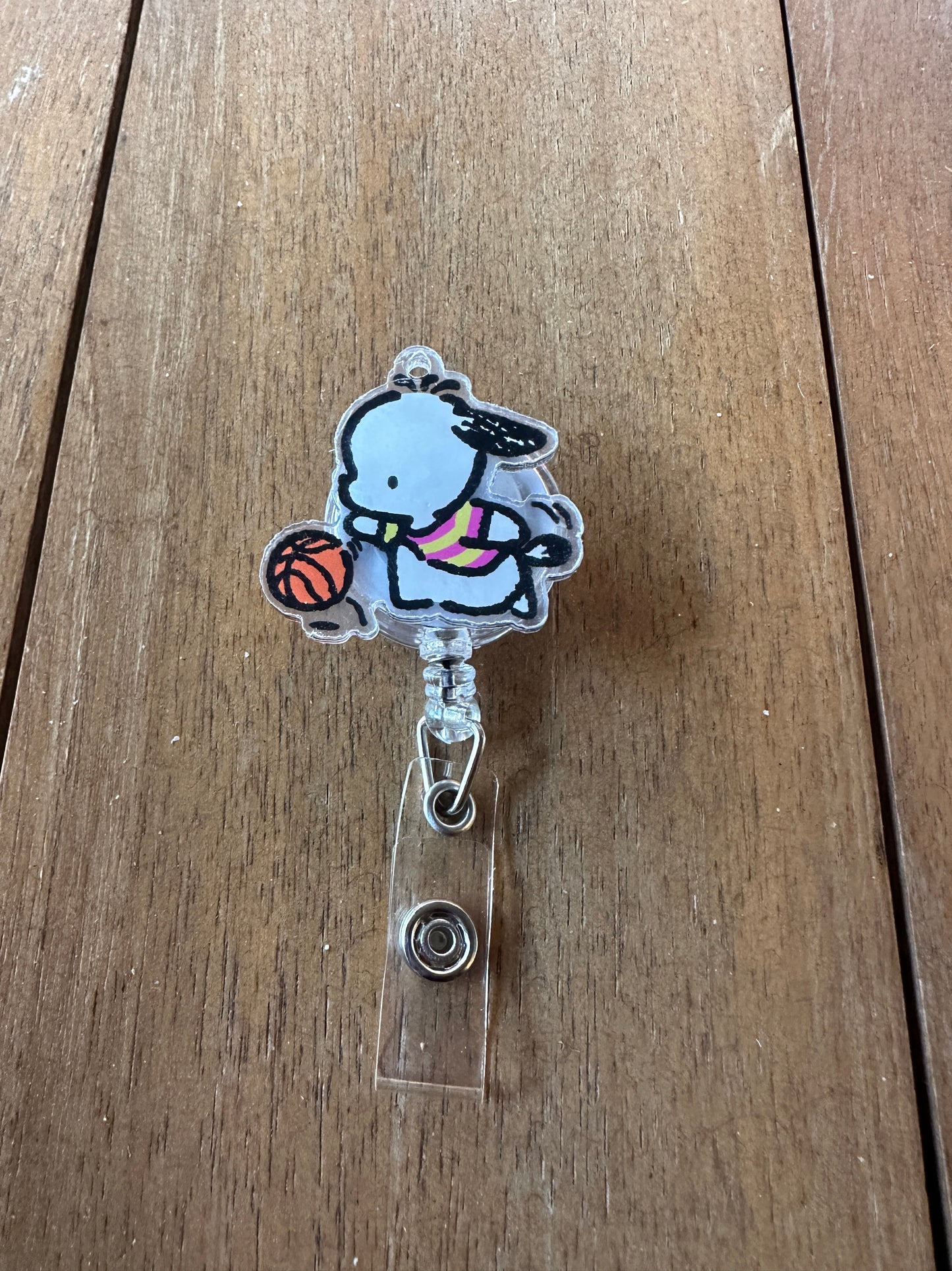 Pochacco badge reel carabiner ID holder ￼