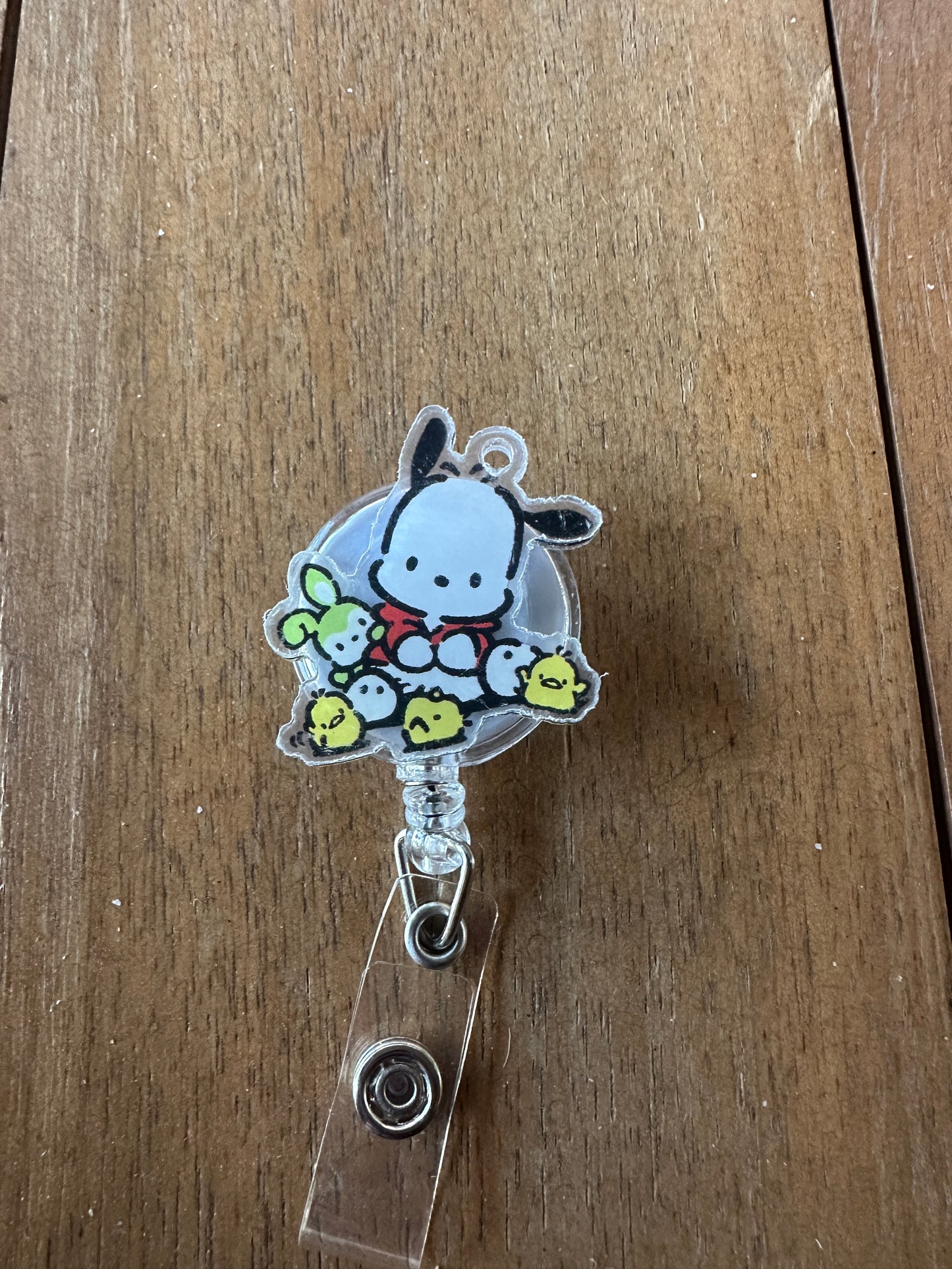 Pochacco badge reel carabiner ID holder ￼