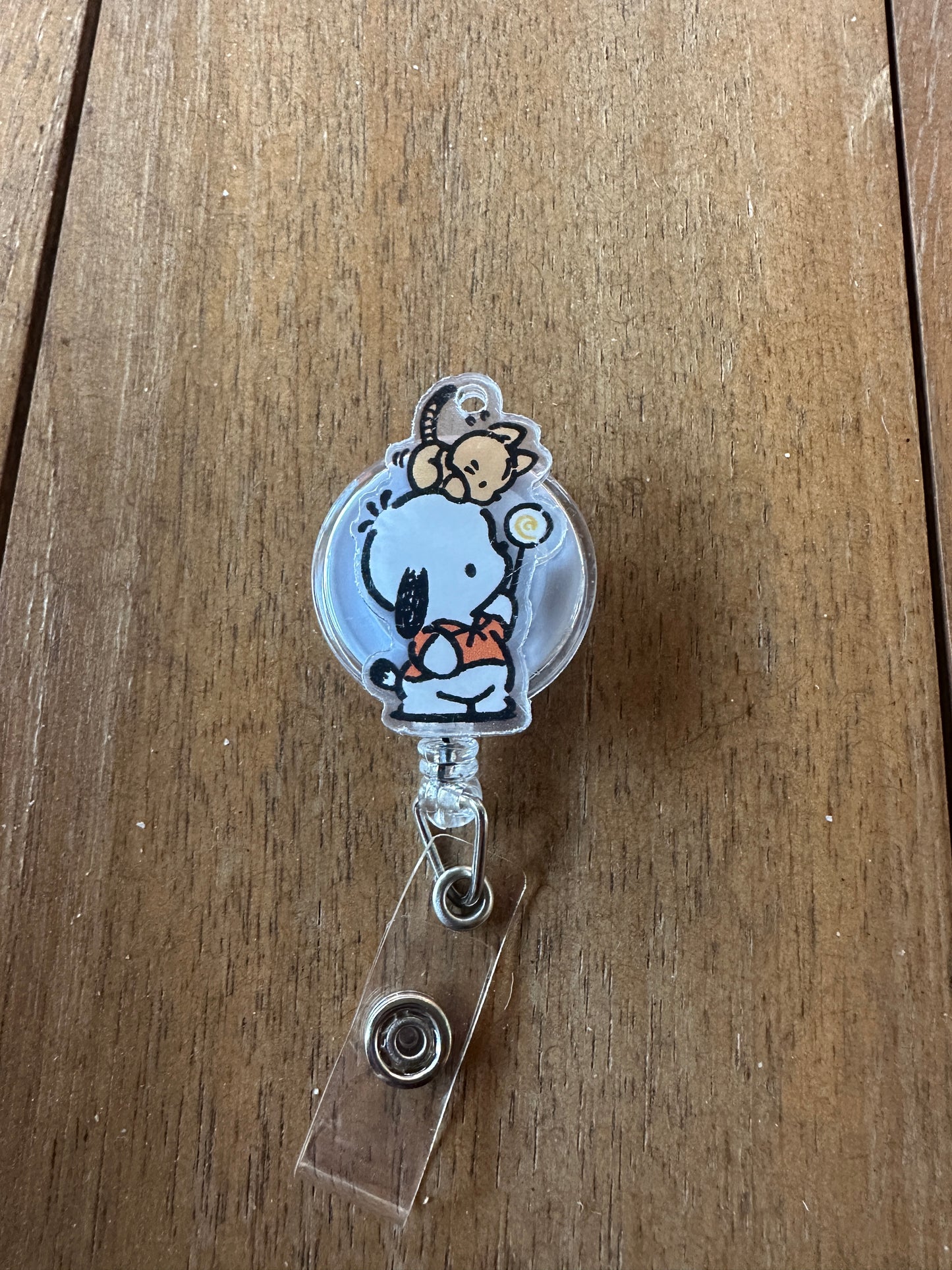 Pochacco badge reel carabiner ID holder ￼