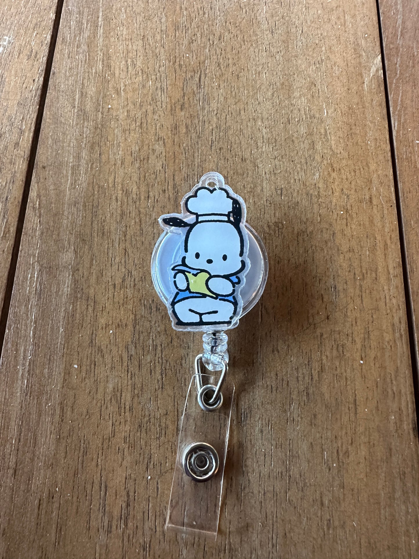 Pochacco badge reel carabiner ID holder ￼