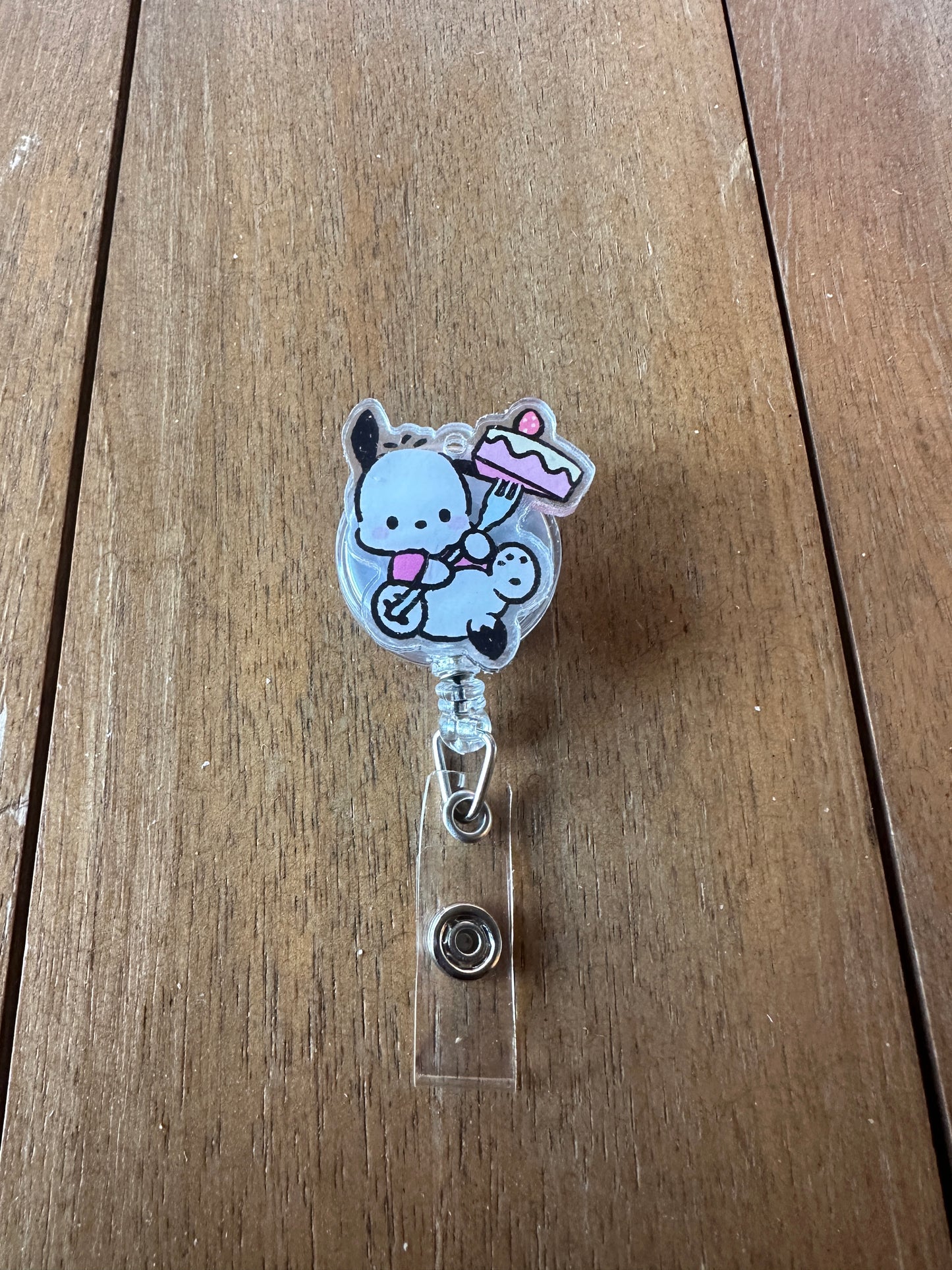 Pochacco badge reel carabiner ID holder ￼