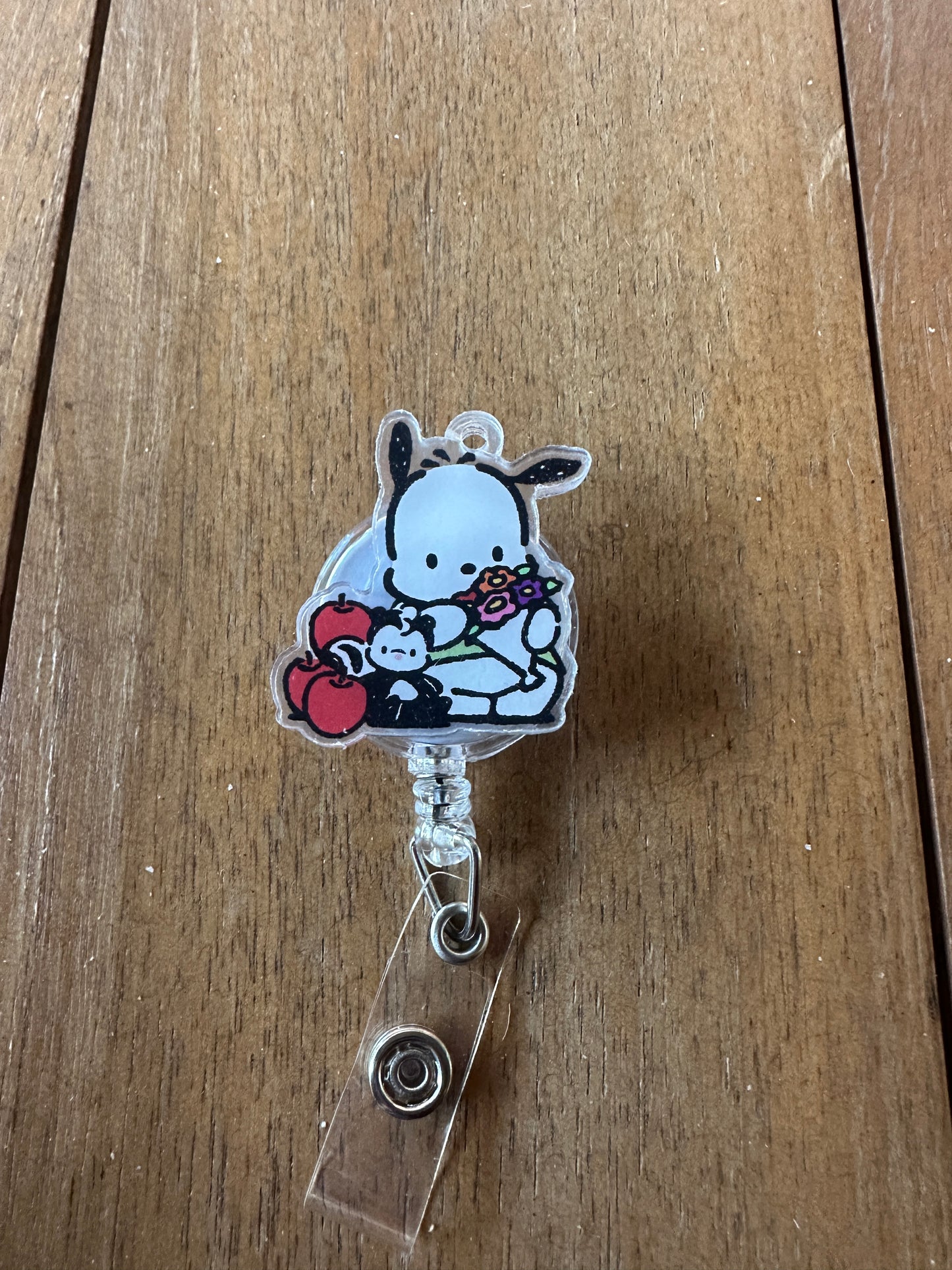 Pochacco badge reel carabiner ID holder ￼