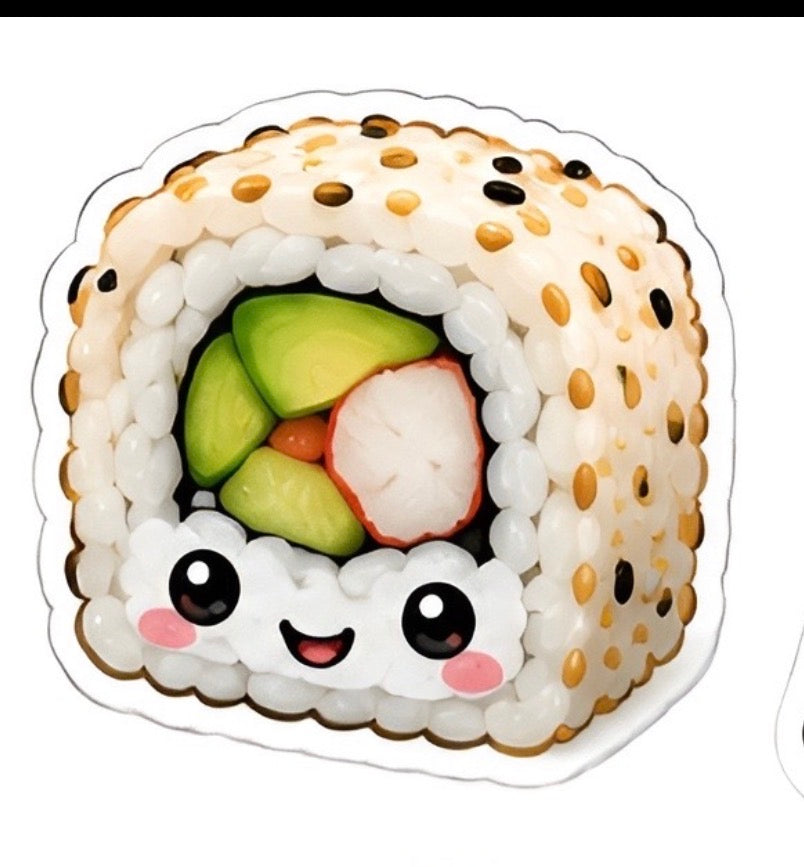 🍣 Kawaii Sushi Badge Reels | Cute Sushi Retractable ID Badge Holder | Handmade Acrylic Badge Reel for Nurses, CNAs, Medical Assistants, Lab Techs & Healthcare Workers