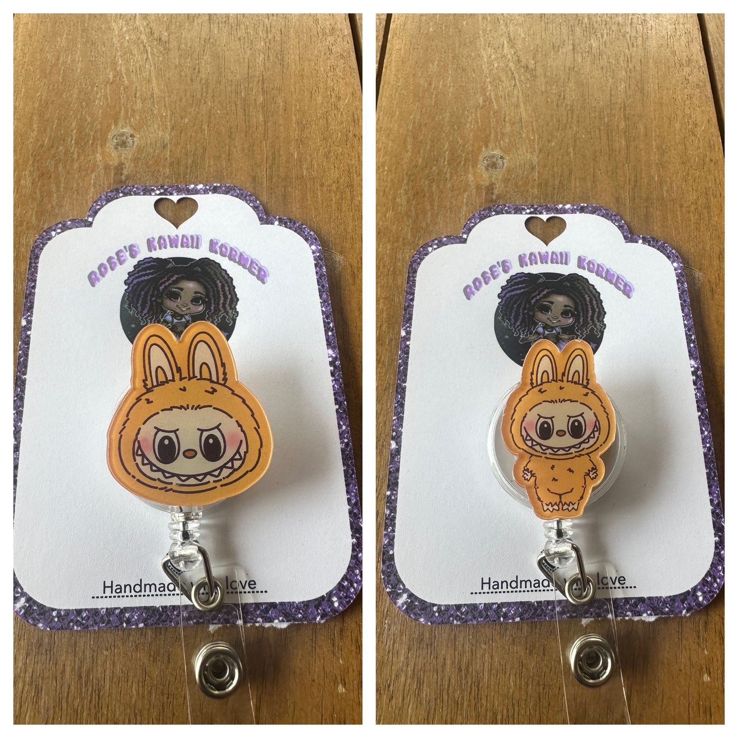 Labubu Badge Reel ID Holder