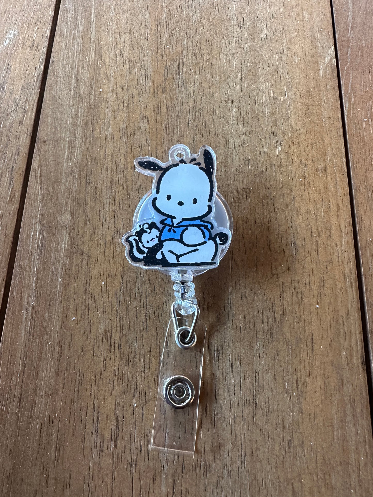 Pochacco badge reel carabiner ID holder ￼