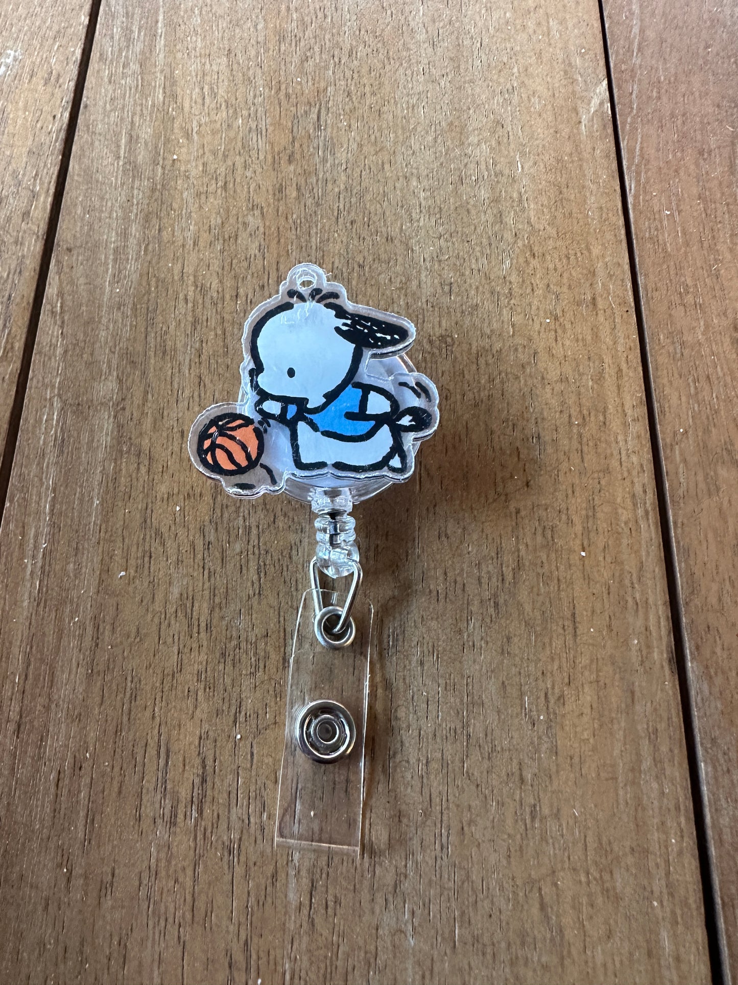 Pochacco badge reel carabiner ID holder ￼