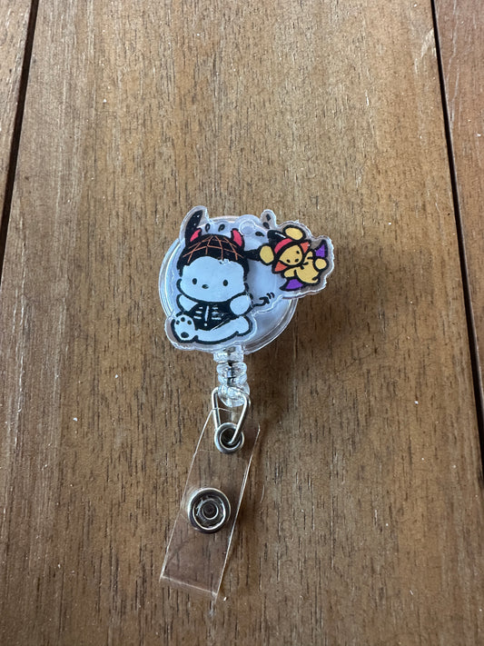 Pochacco badge reel carabiner ID holder ￼