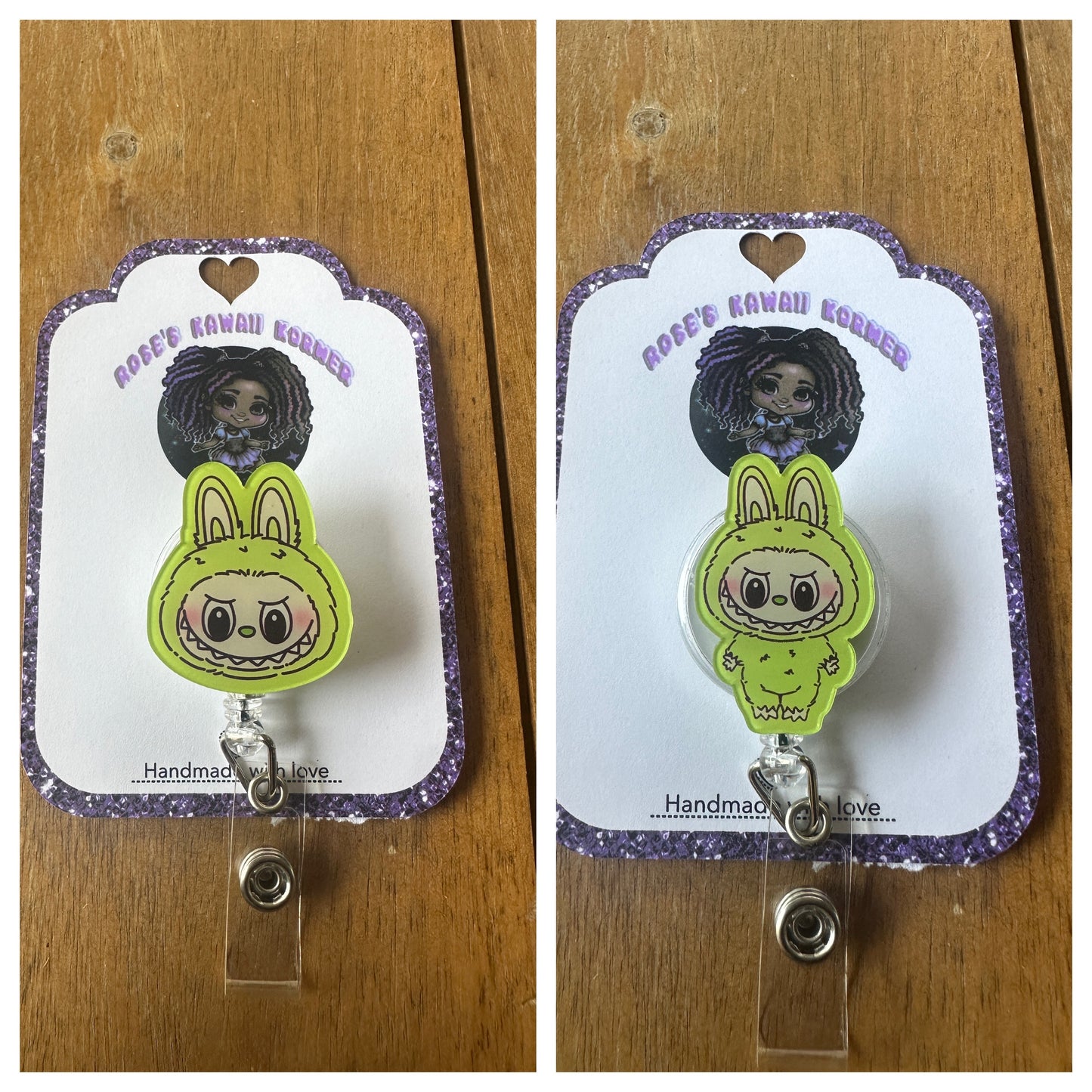 Labubu Badge Reel ID Holder