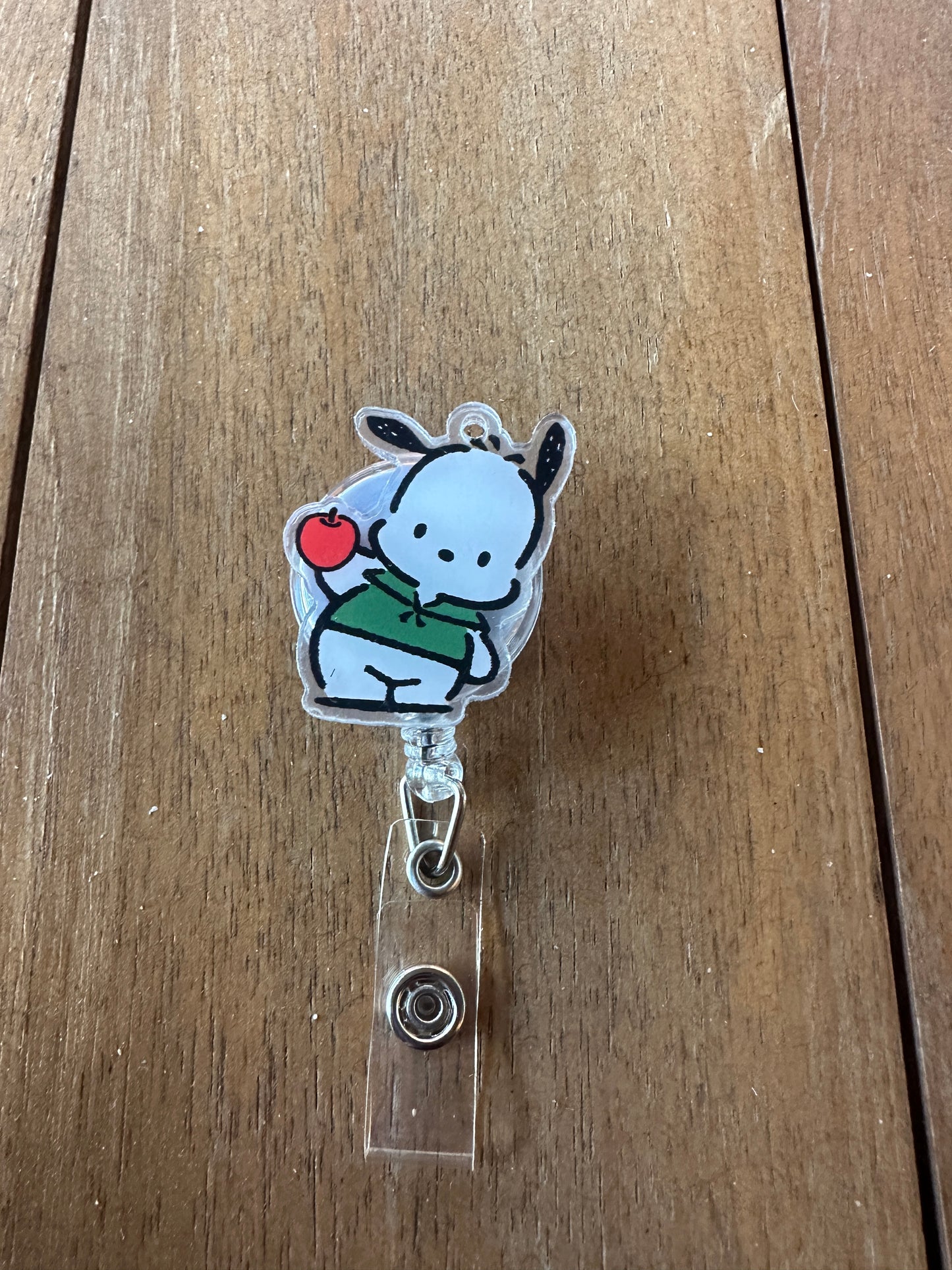Pochacco badge reel carabiner ID holder ￼