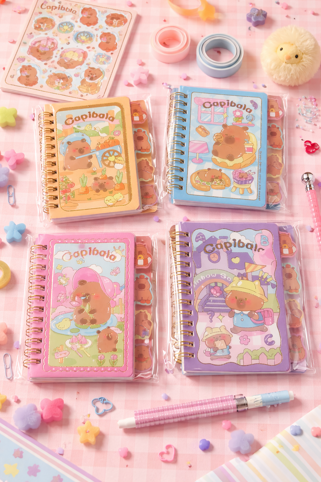 ✨  Capybara Capibala Kawaii Spiral Notebooks  ✨