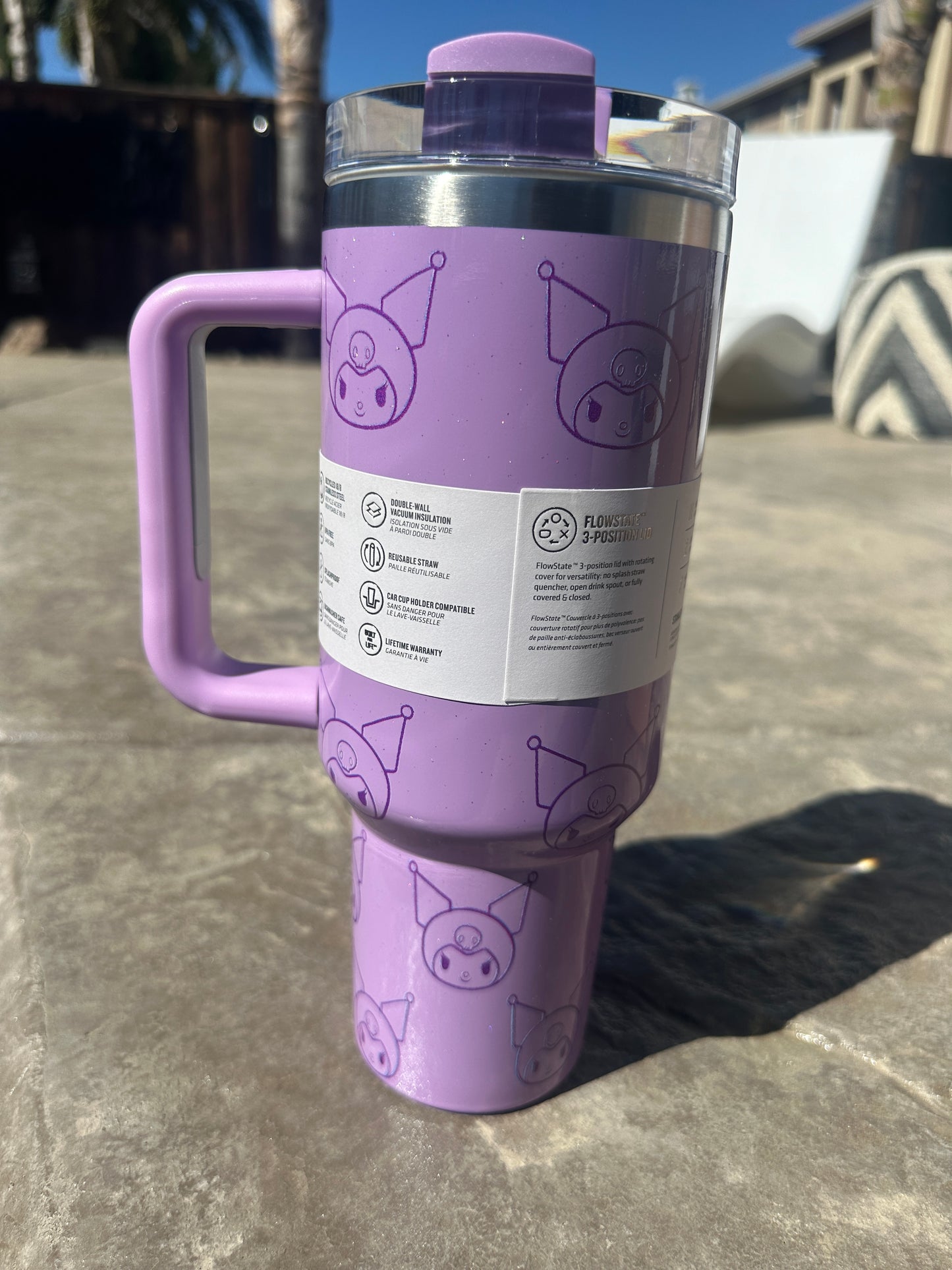 Kuromi Stanley inspired 40 ounce tumbler