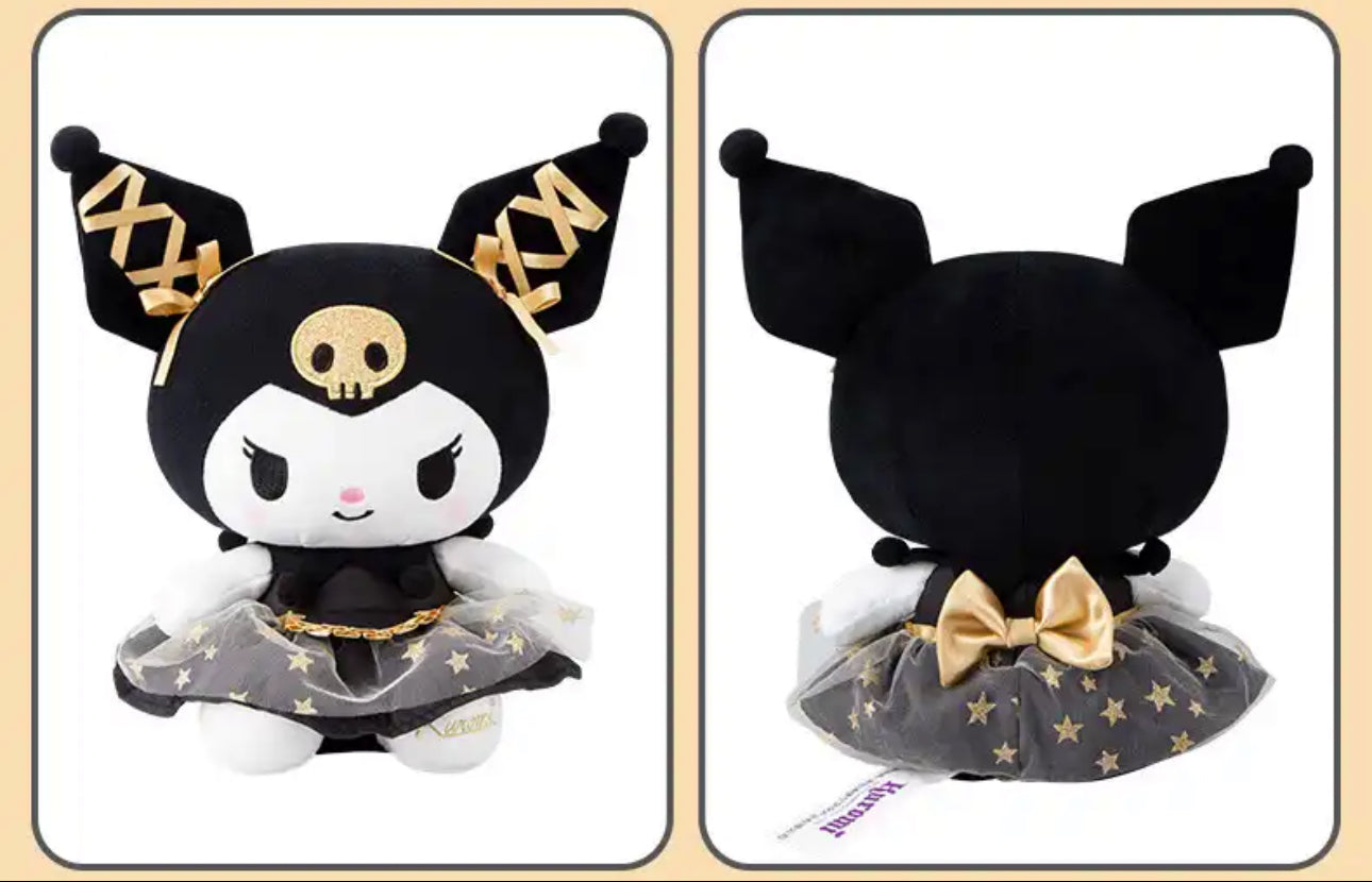 Kawaii Black and gold Kitty and Friends plush